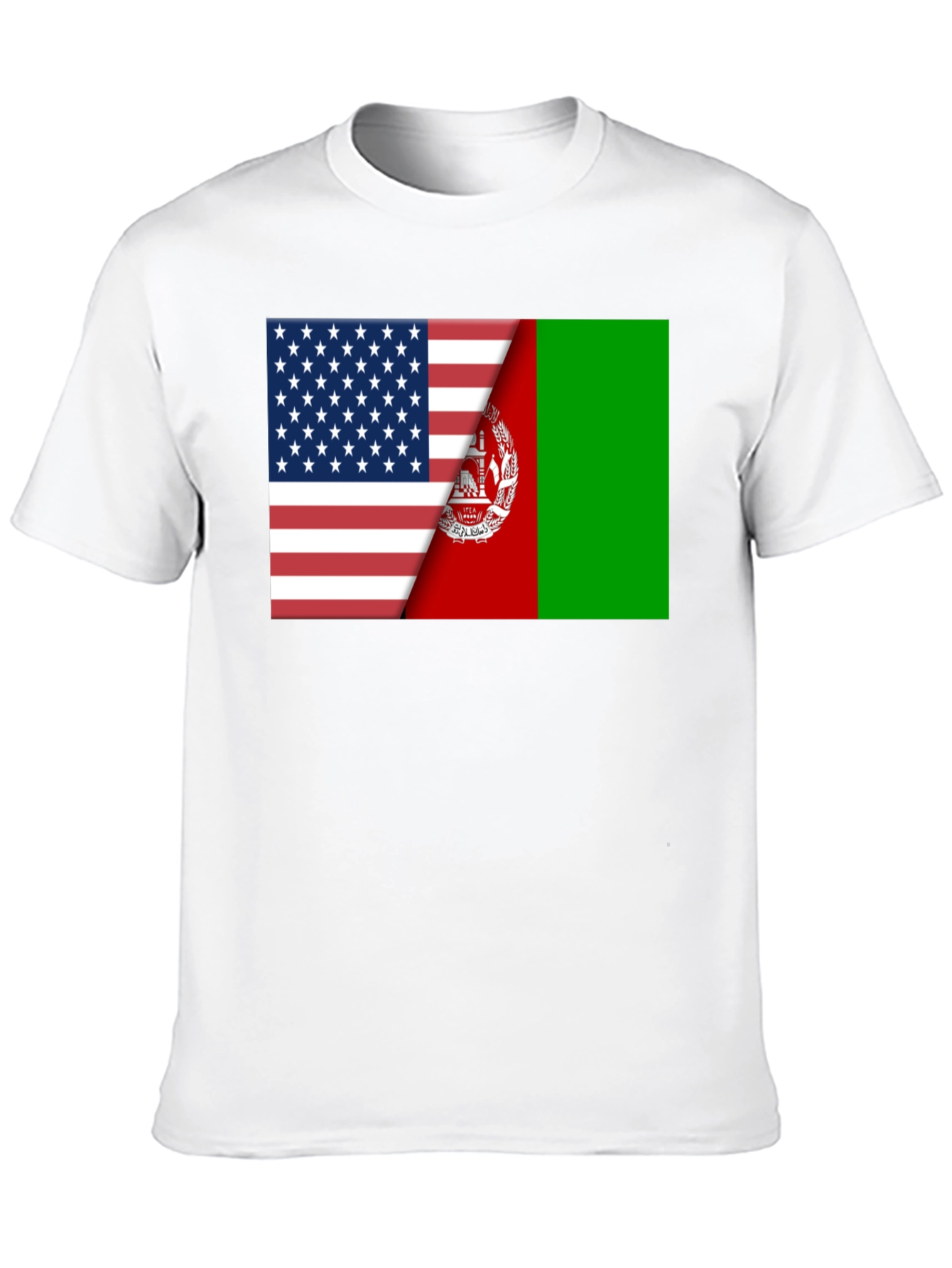 USA & Afghanistan Flag Graphic Tee