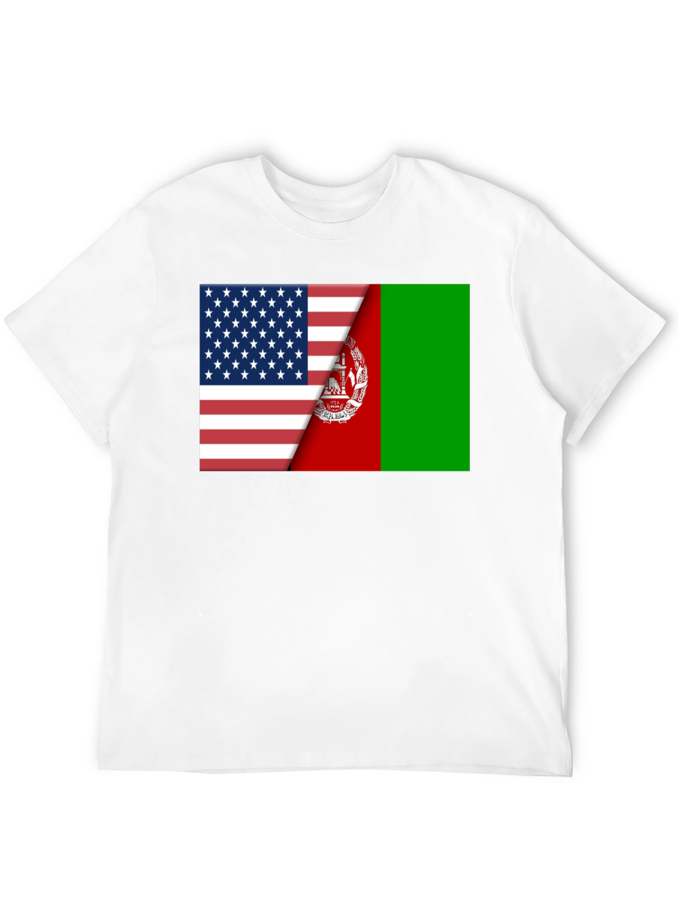 USA & Afghanistan Flag Graphic Tee