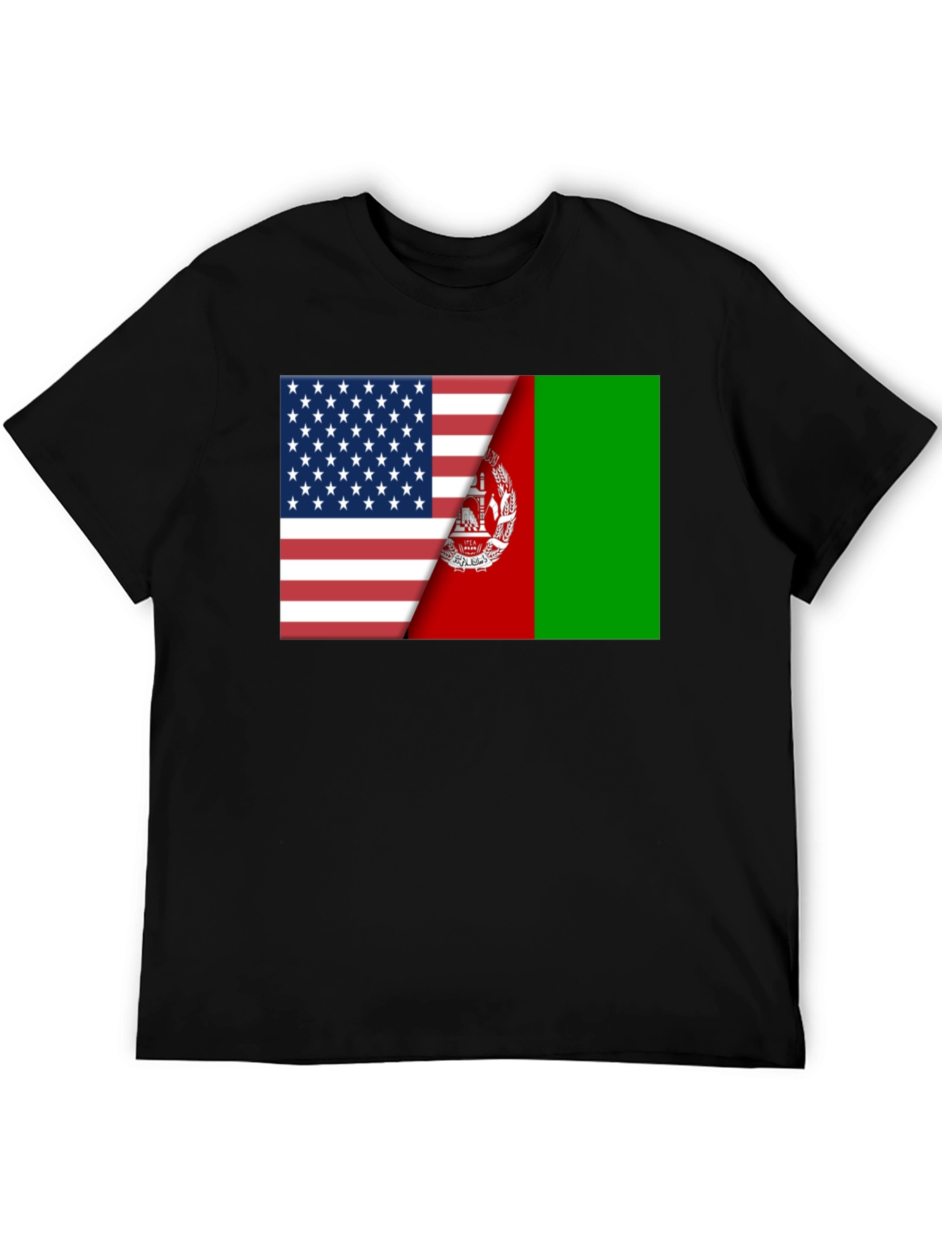 USA & Afghanistan Flag Graphic Tee