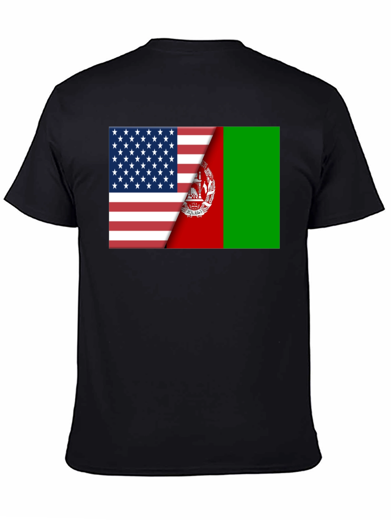 USA & Afghanistan Flag Graphic Tee