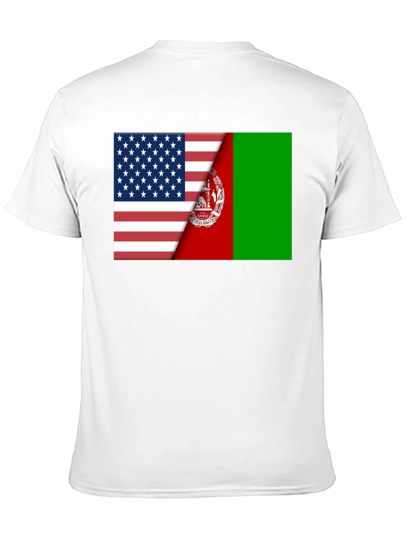 USA & Afghanistan Flag Graphic Tee
