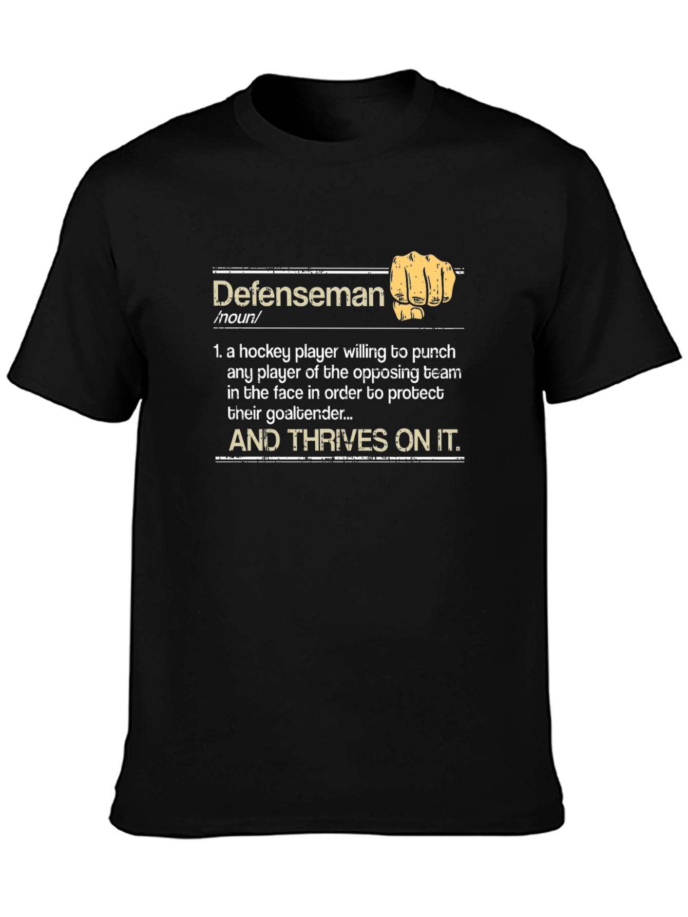Defenseman Definition T-Shirt - Hockey Player Tee