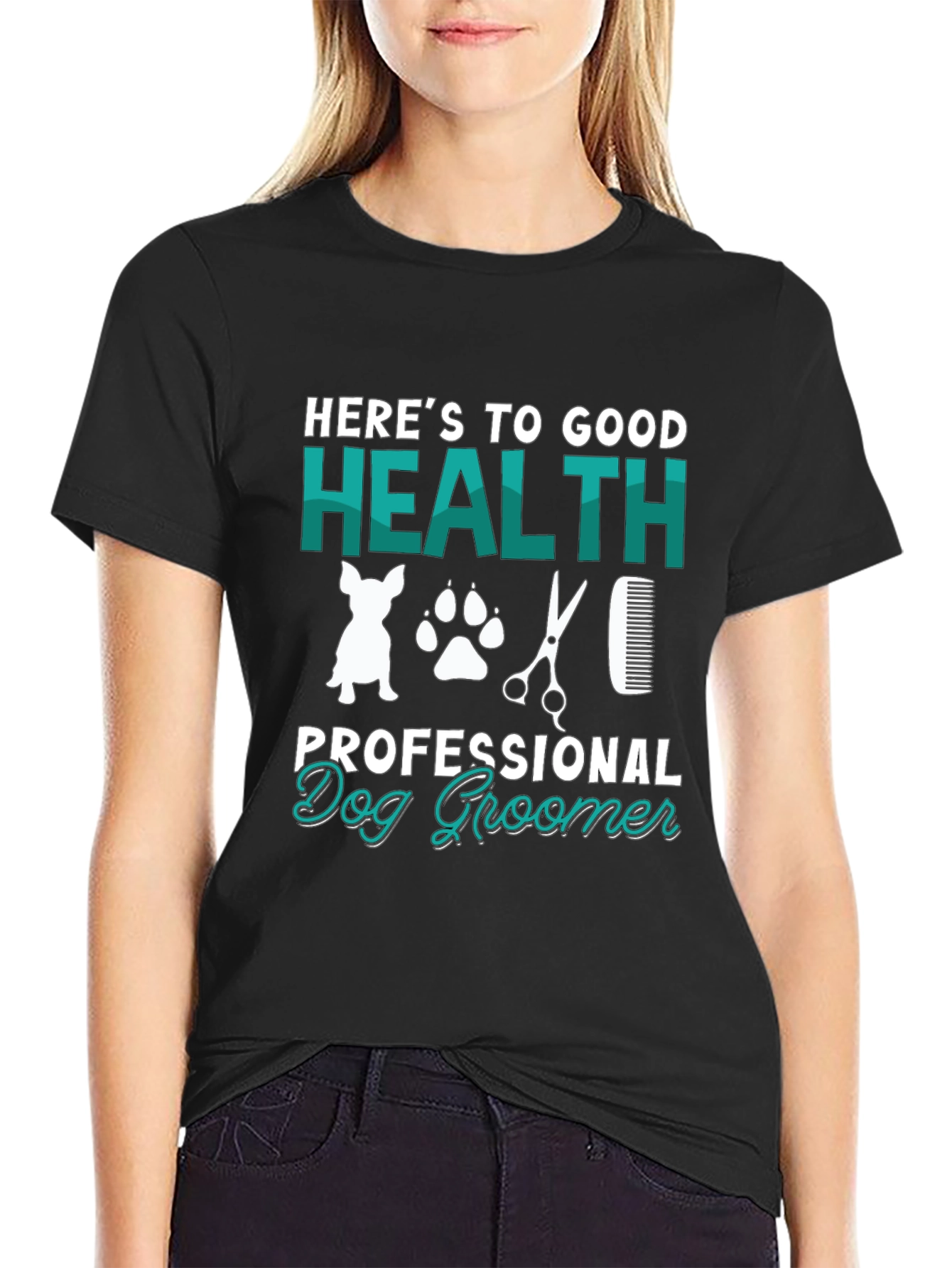 Dog Groomer T-Shirt - Good Health Professional Design