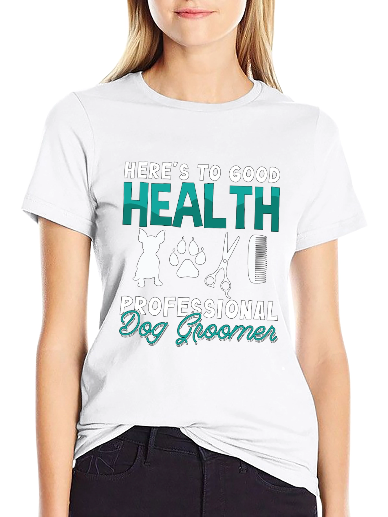 Dog Groomer T-Shirt - Good Health Professional Design