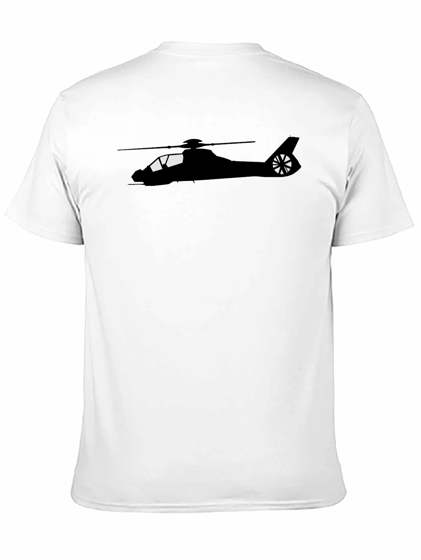 Black Helicopter Graphic Tee - Aviation Enthusiast Shirt