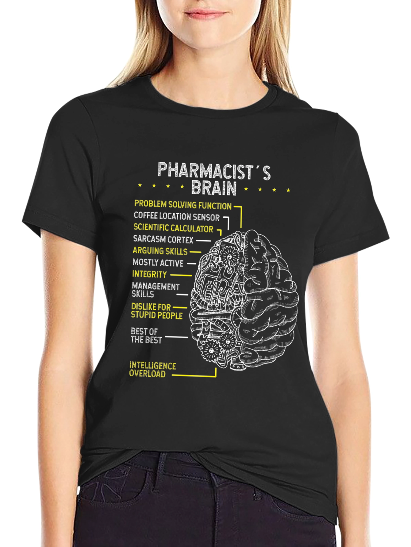 Pharmacists Brain T-Shirt - Funny & Smart!