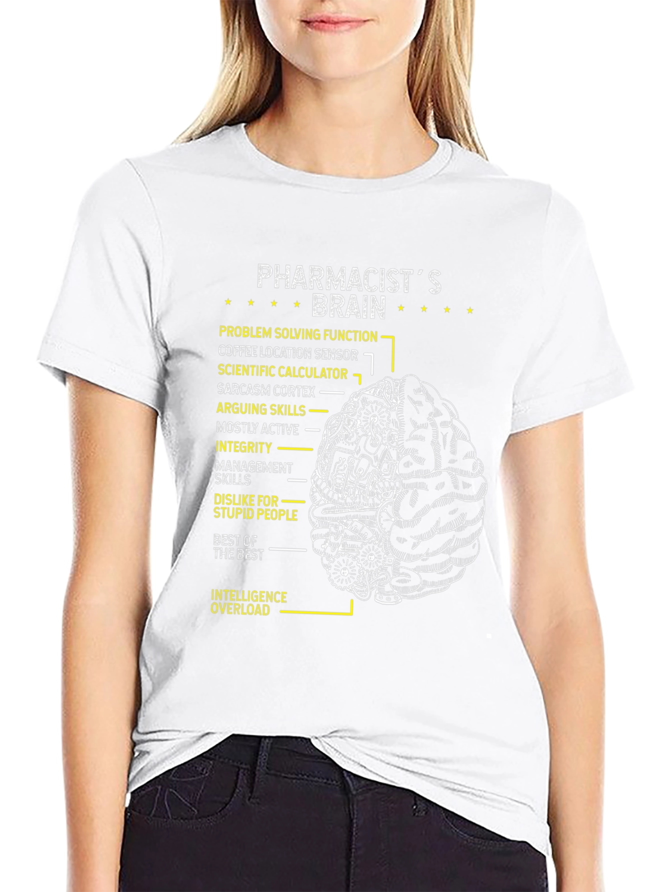 Pharmacists Brain T-Shirt - Funny & Smart!