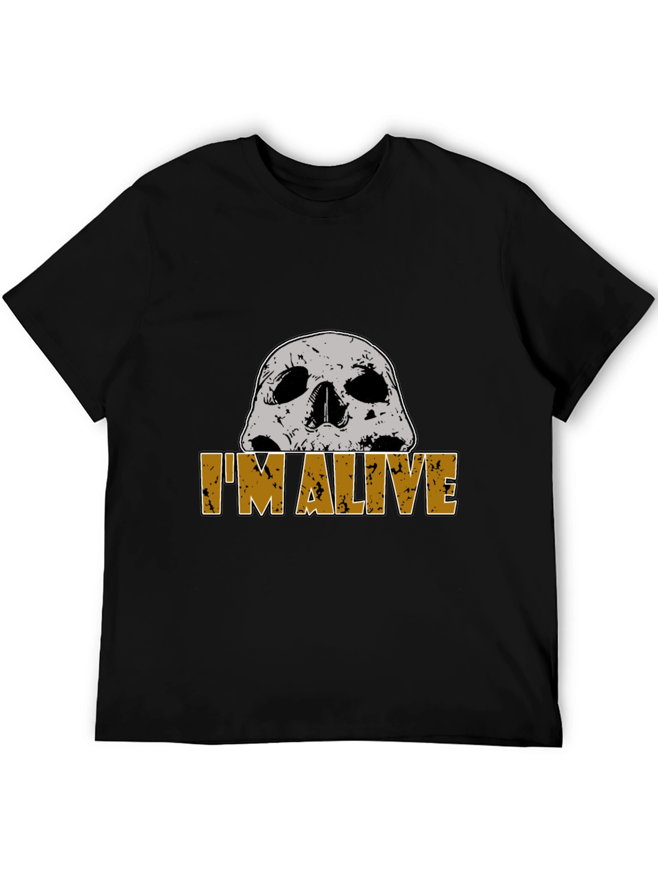Im Alive Skull Graphic T-Shirt - Mens Black Tee