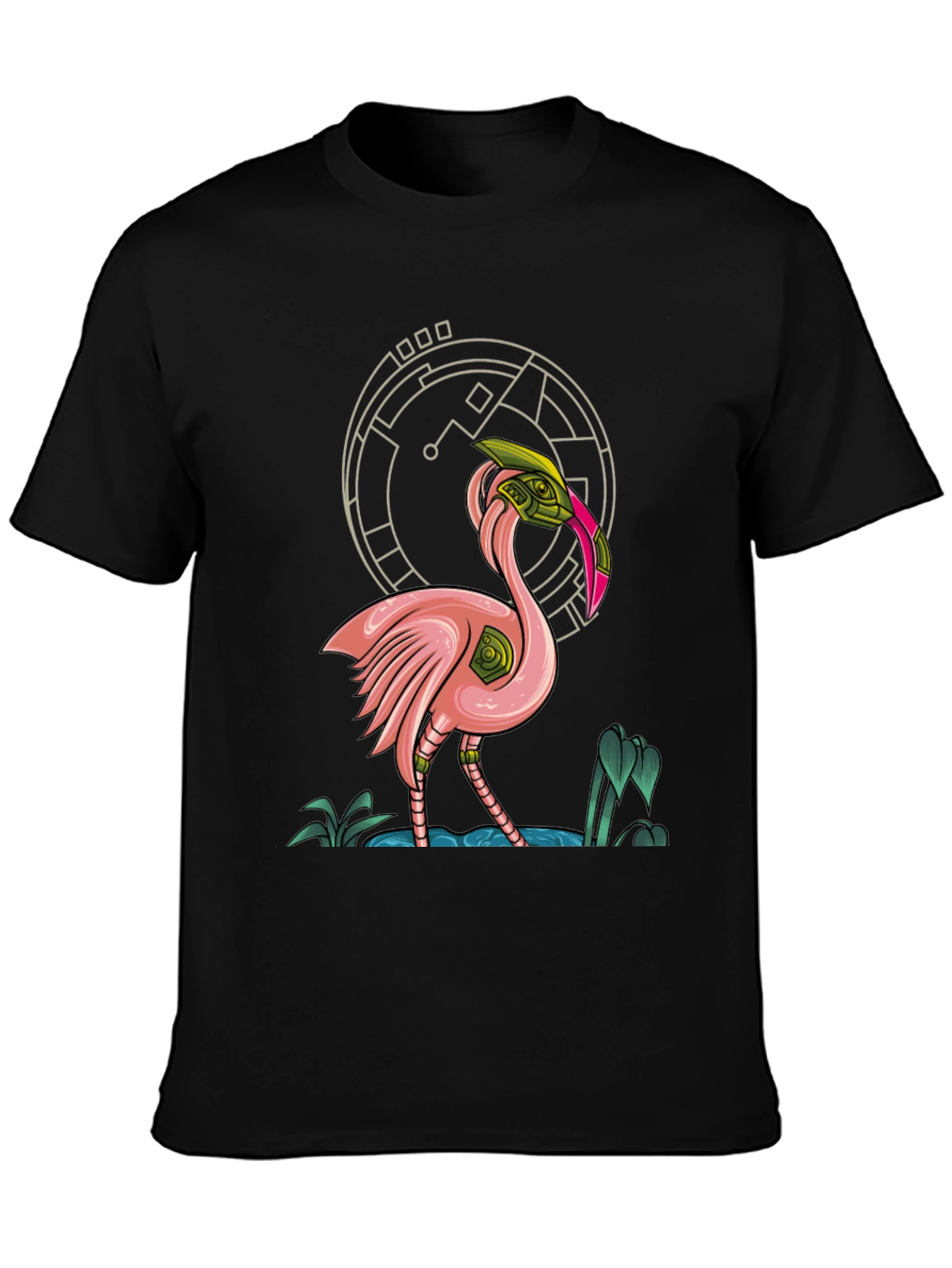 Cyberpunk Flamingo Graphic T-Shirt