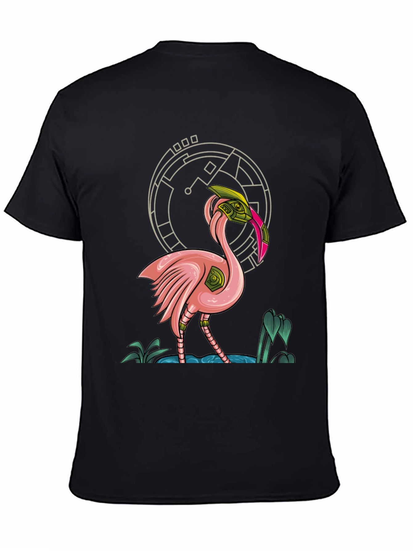 Cyberpunk Flamingo Graphic T-Shirt