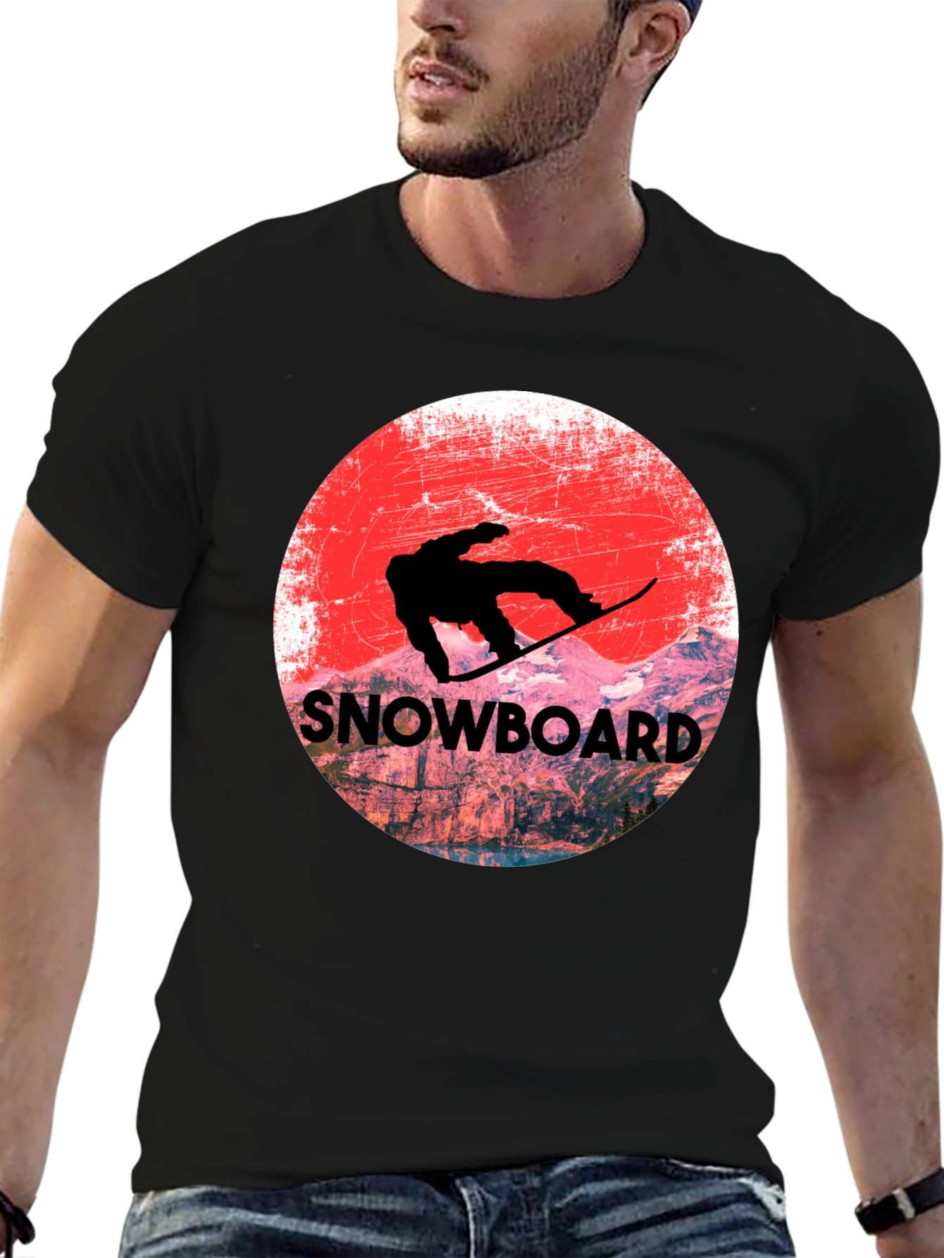 Snowboard Graphic Tee - Mountain Adventure