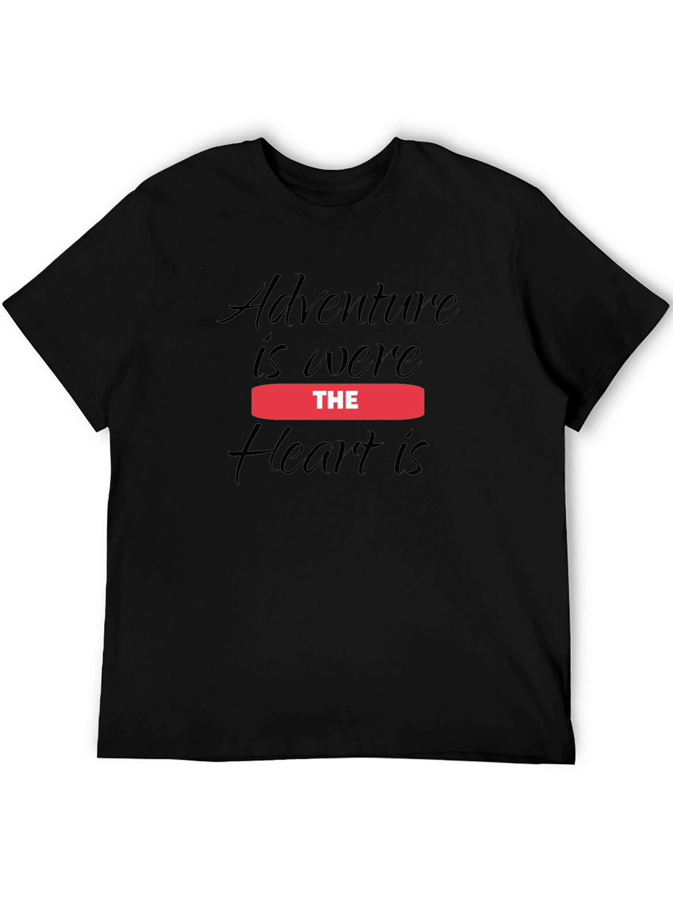 Adventure Heart Black T-Shirt