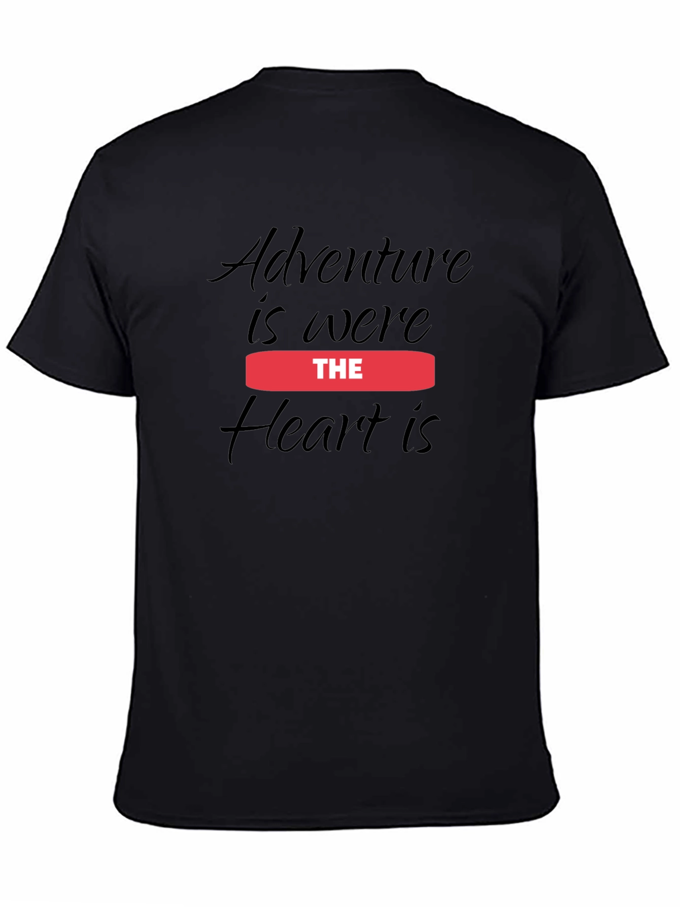 Adventure Heart Black T-Shirt