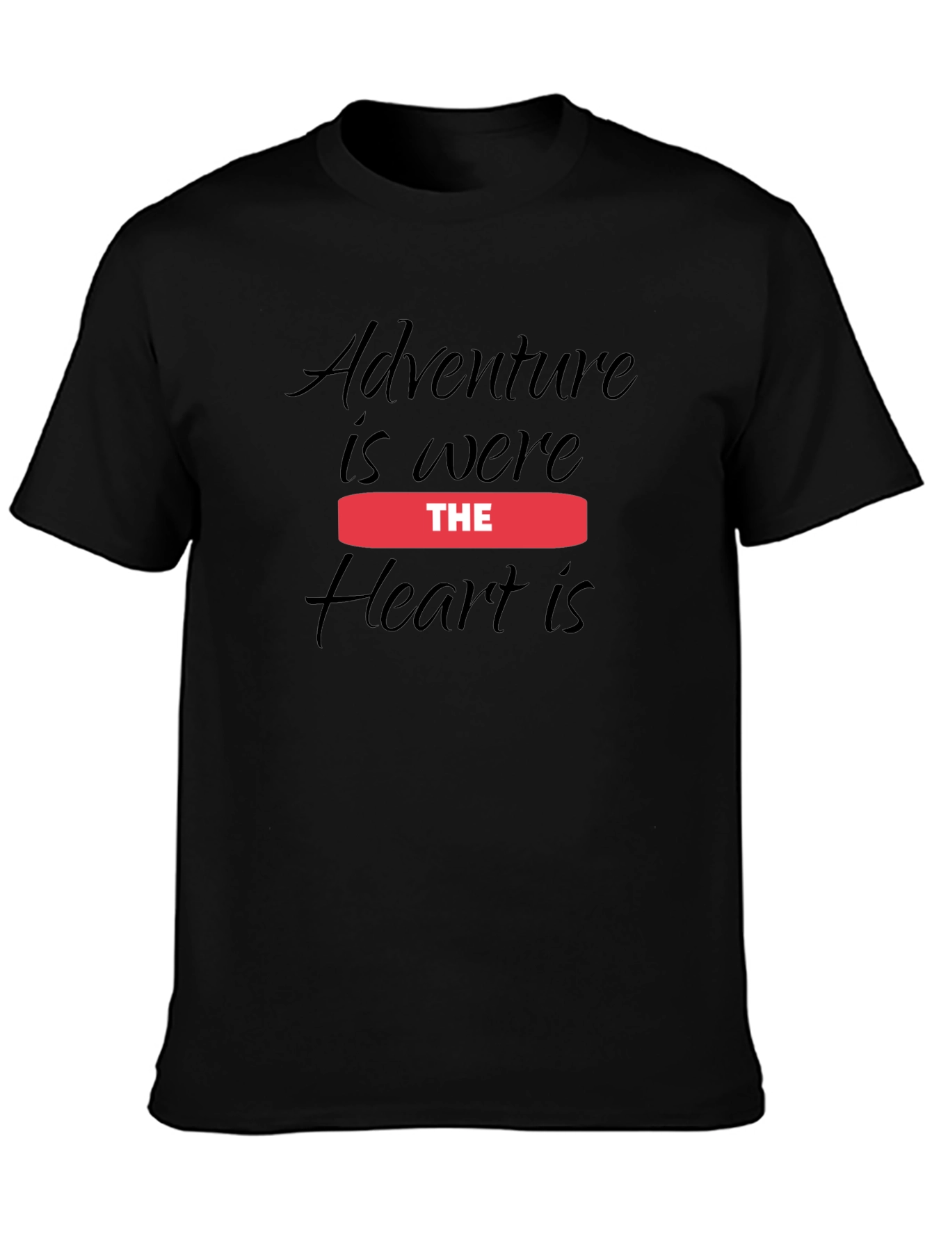 Adventure Heart Black T-Shirt