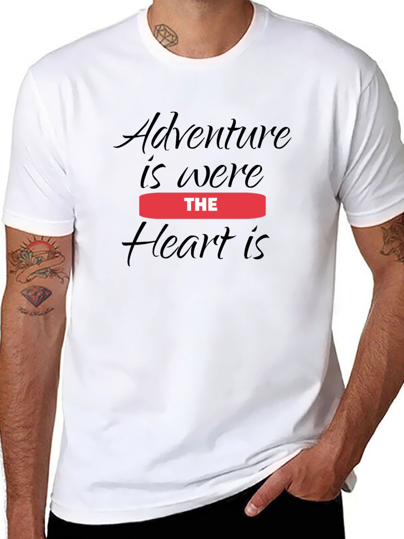 Adventure Heart Black T-Shirt