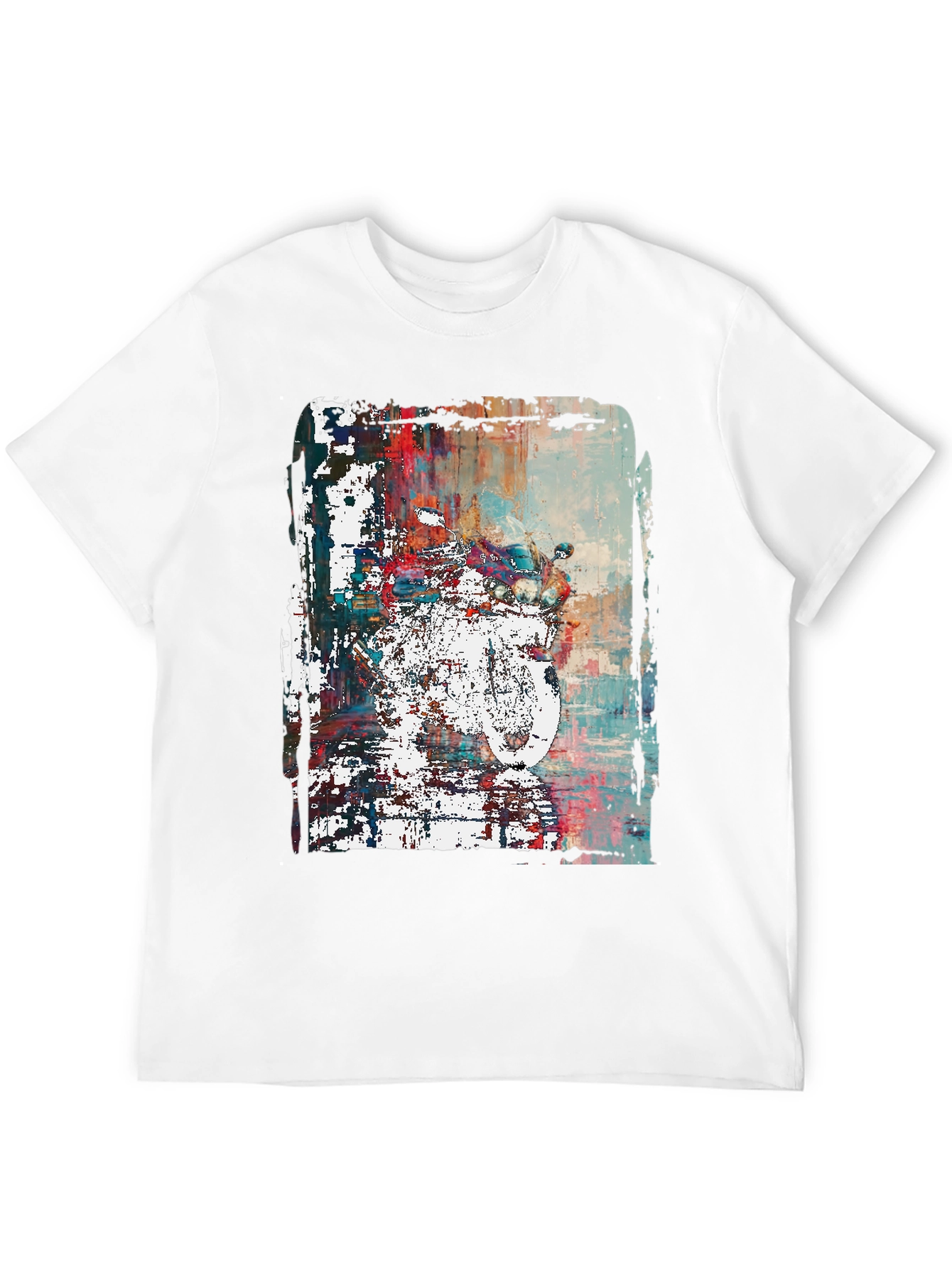 Abstract Motorcycle Graphic Print T-Shirt