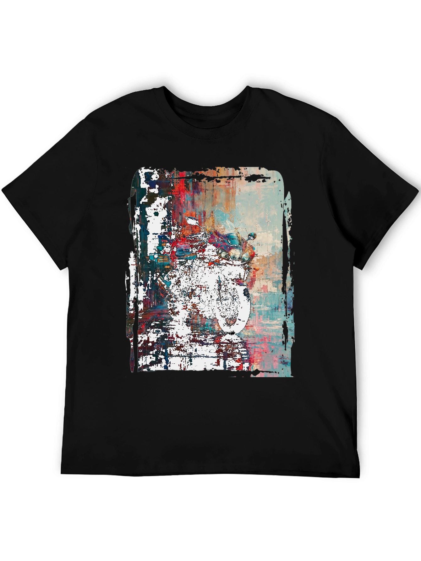 Abstract Motorcycle Graphic Print T-Shirt