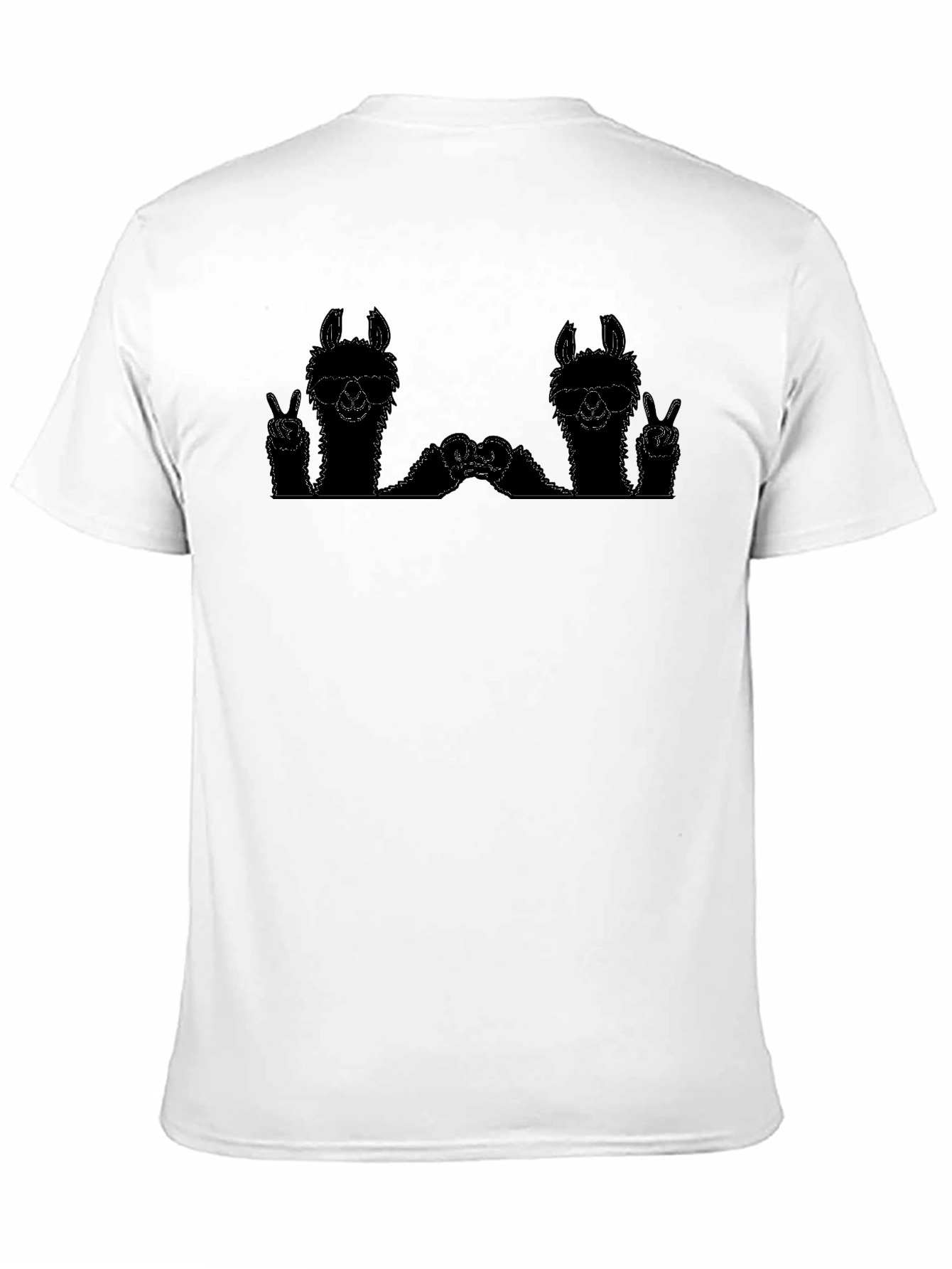Llama Peace Sign Graphic Tee