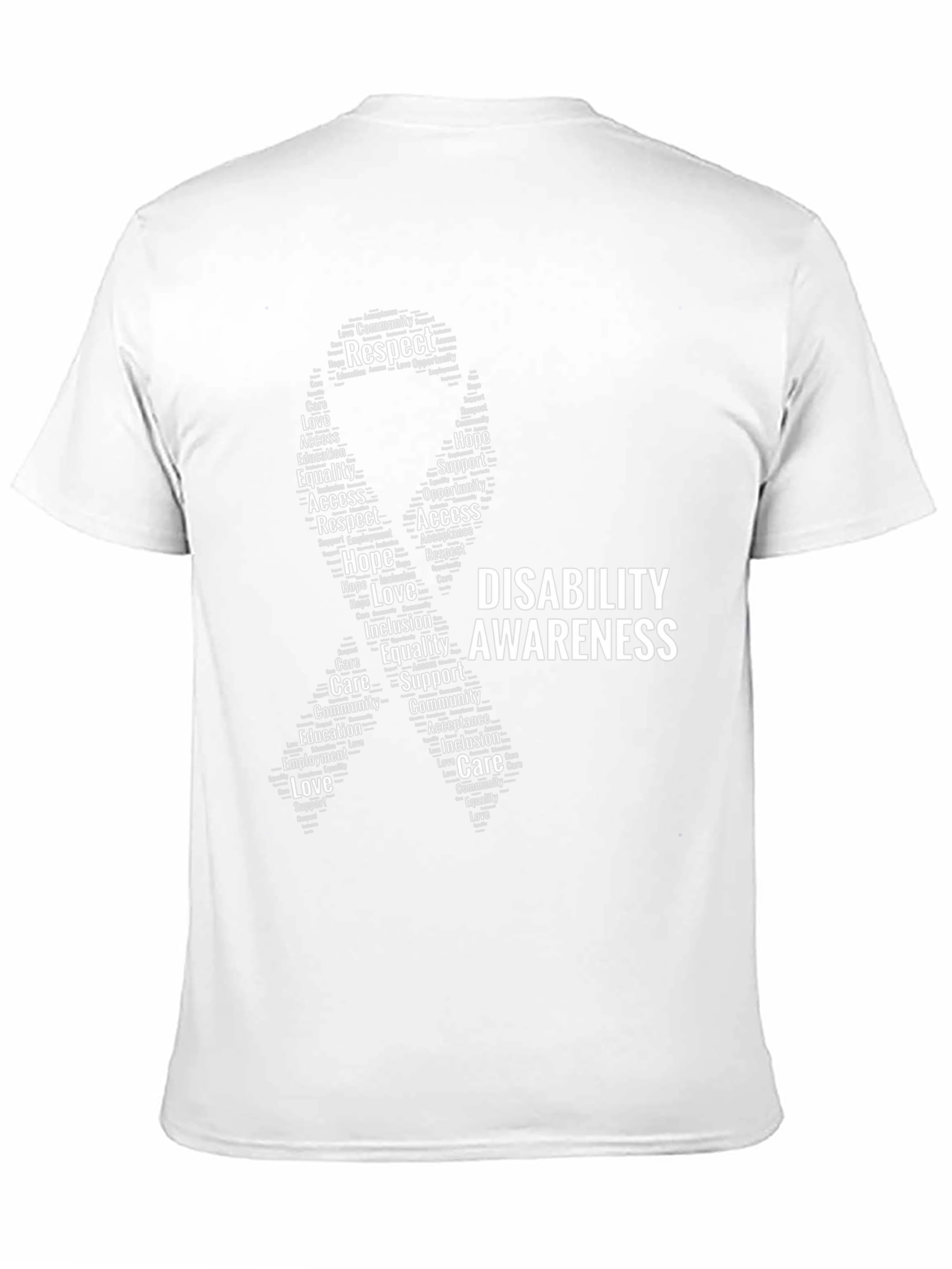 Disability Awareness Ribbon Word Art T-Shirt