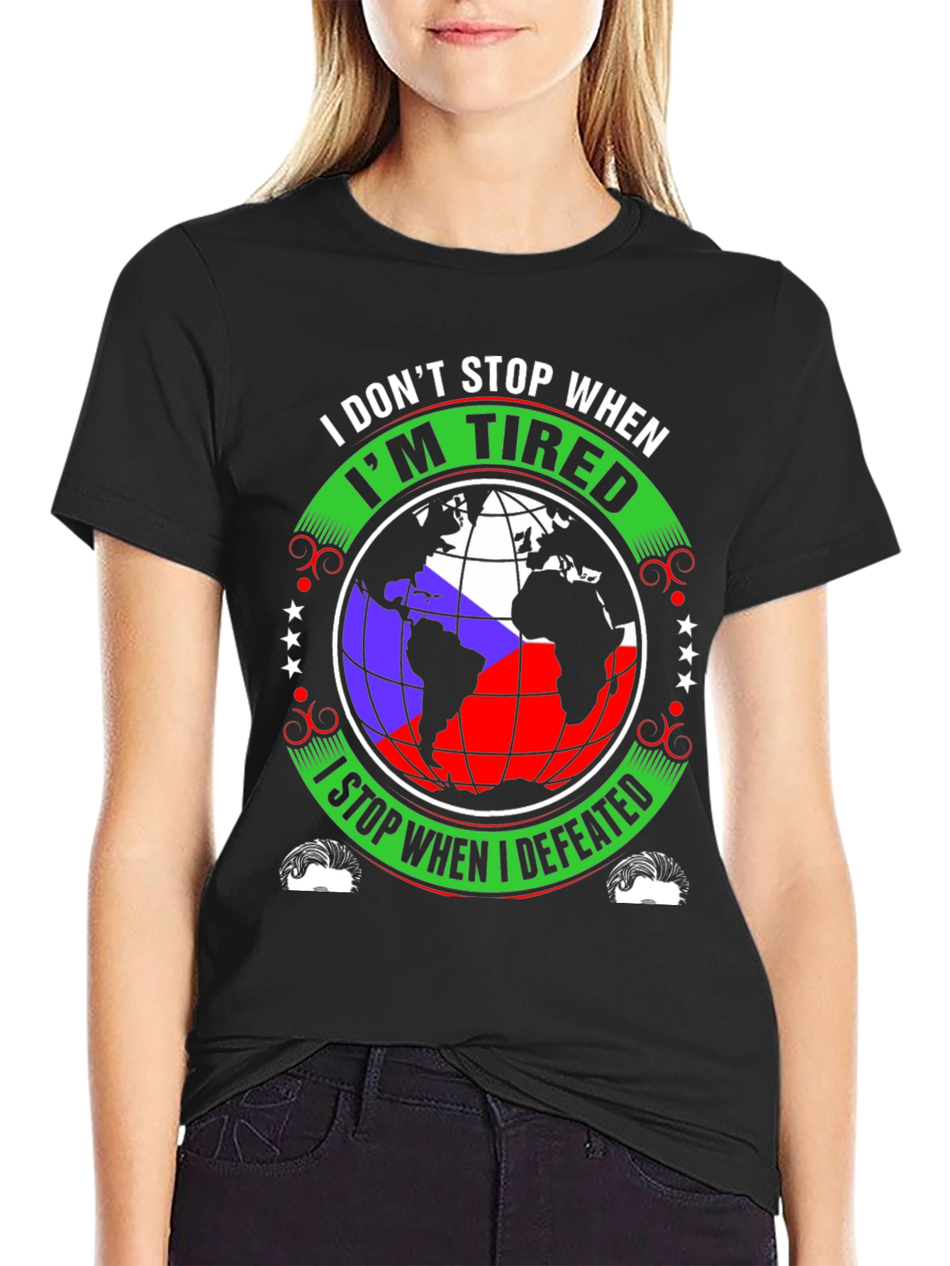 Tired Defeated Globe Graphic T-Shirt
