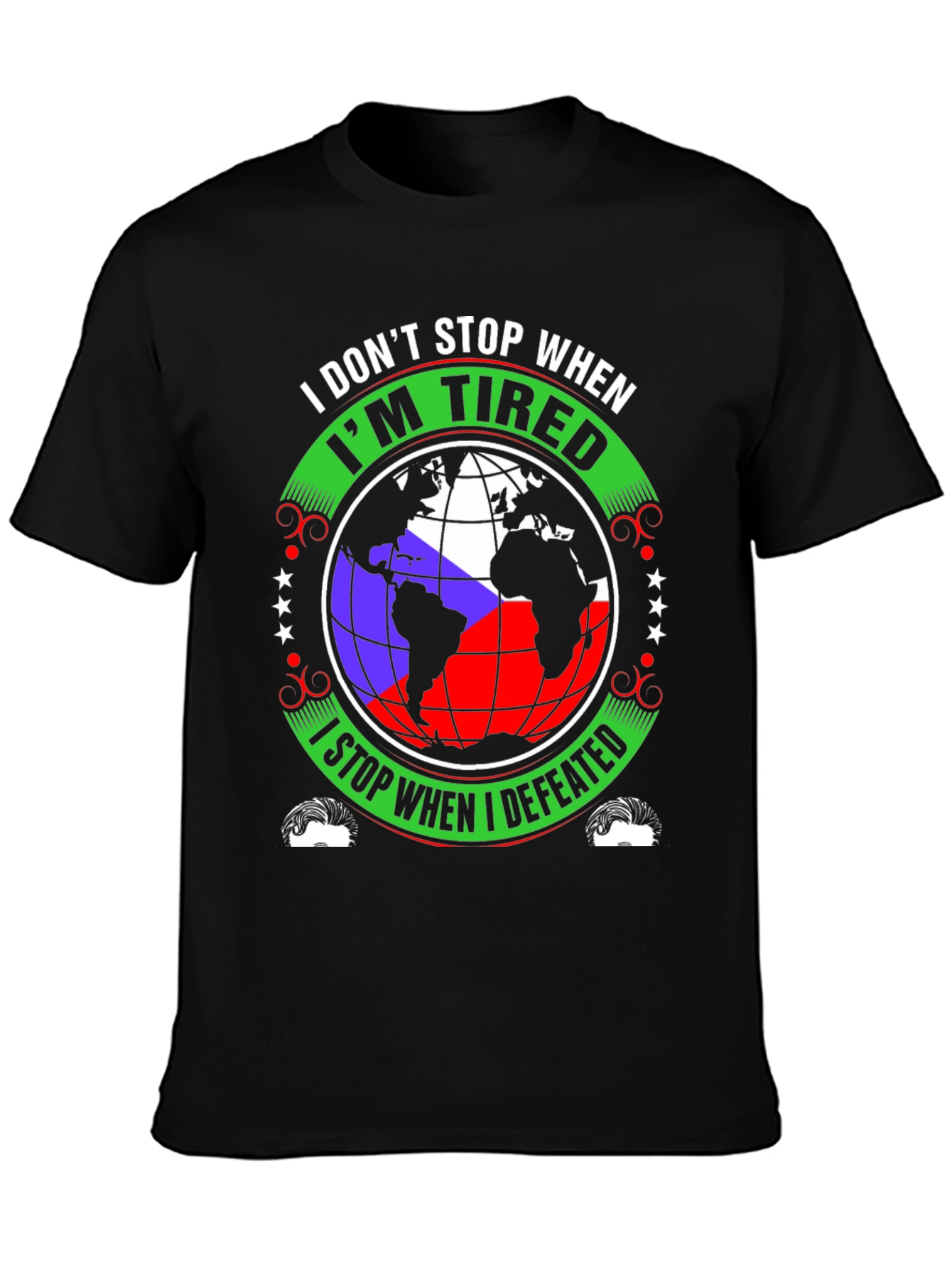 Tired Defeated Globe Graphic T-Shirt