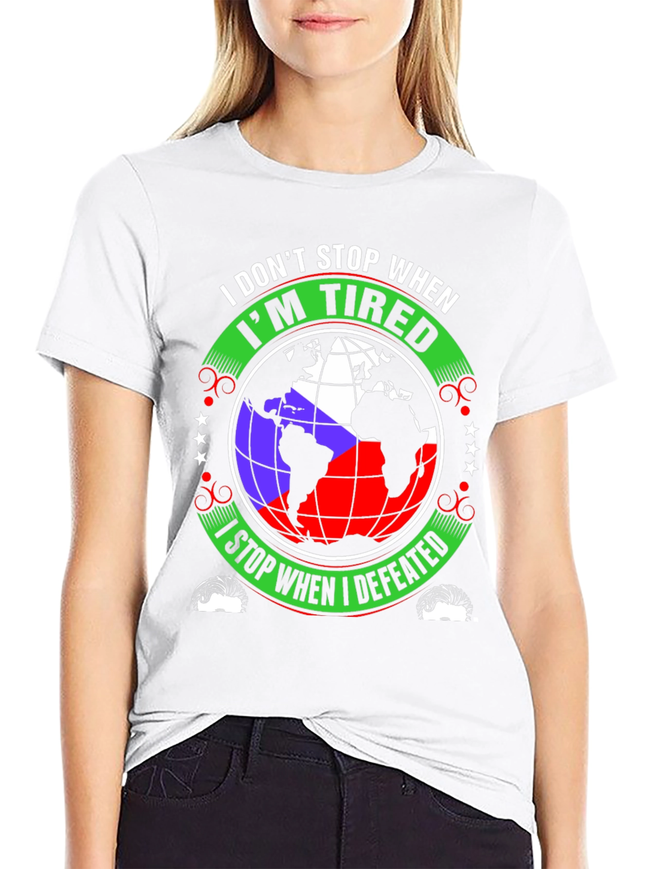 Tired Defeated Globe Graphic T-Shirt