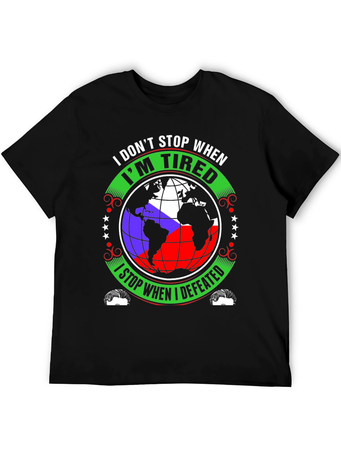 Tired Defeated Globe Graphic T-Shirt