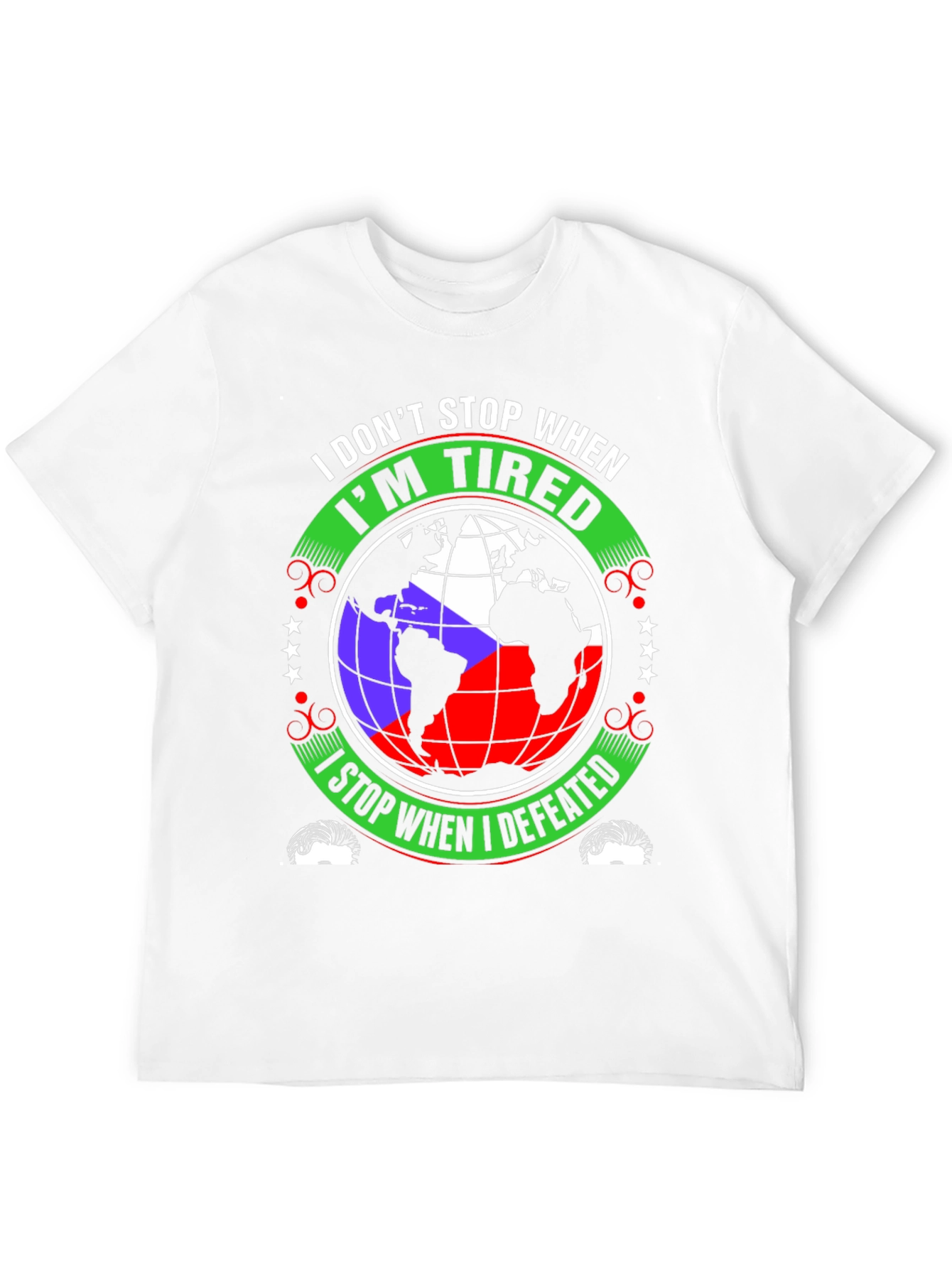 Tired Defeated Globe Graphic T-Shirt
