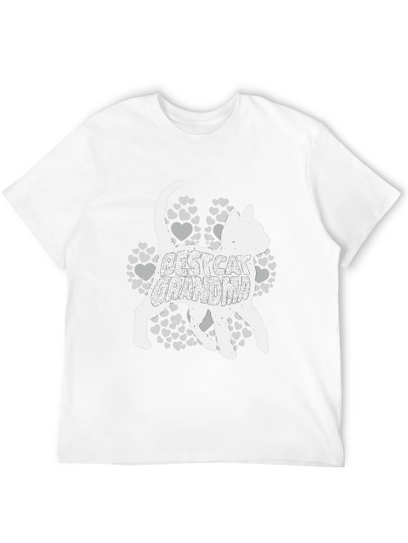 Best Cat Grandma Black T-Shirt