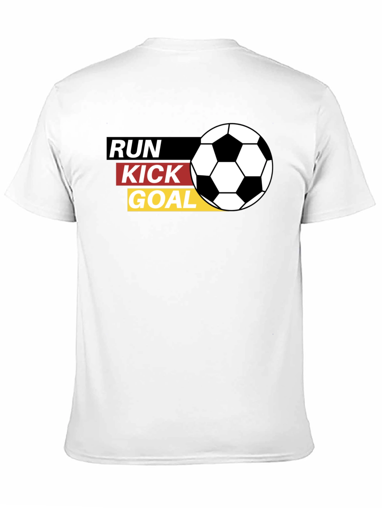 Run Kick Goal Soccer T-Shirt - Black