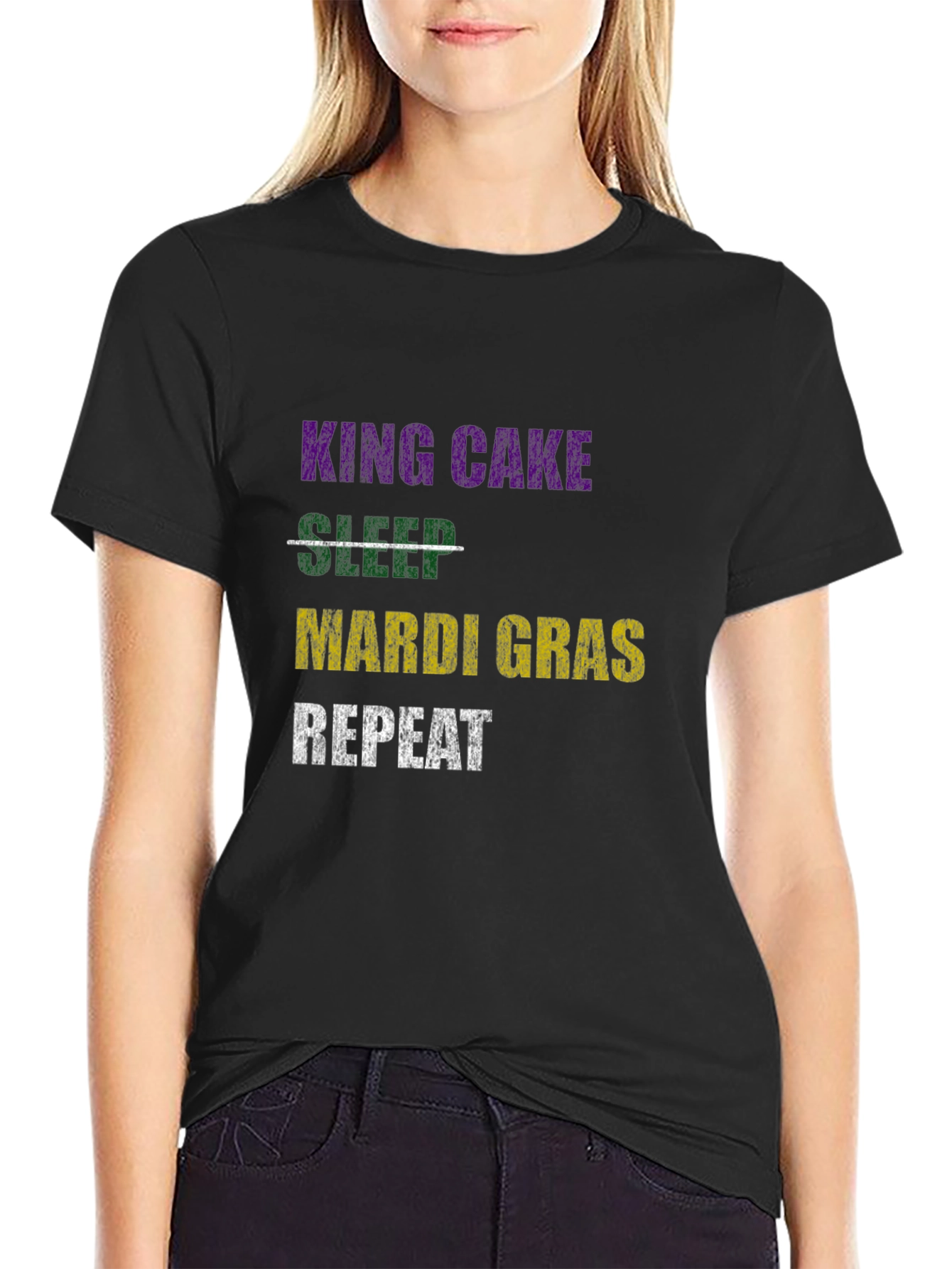King Cake Mardi Gras T-Shirt - Repeat