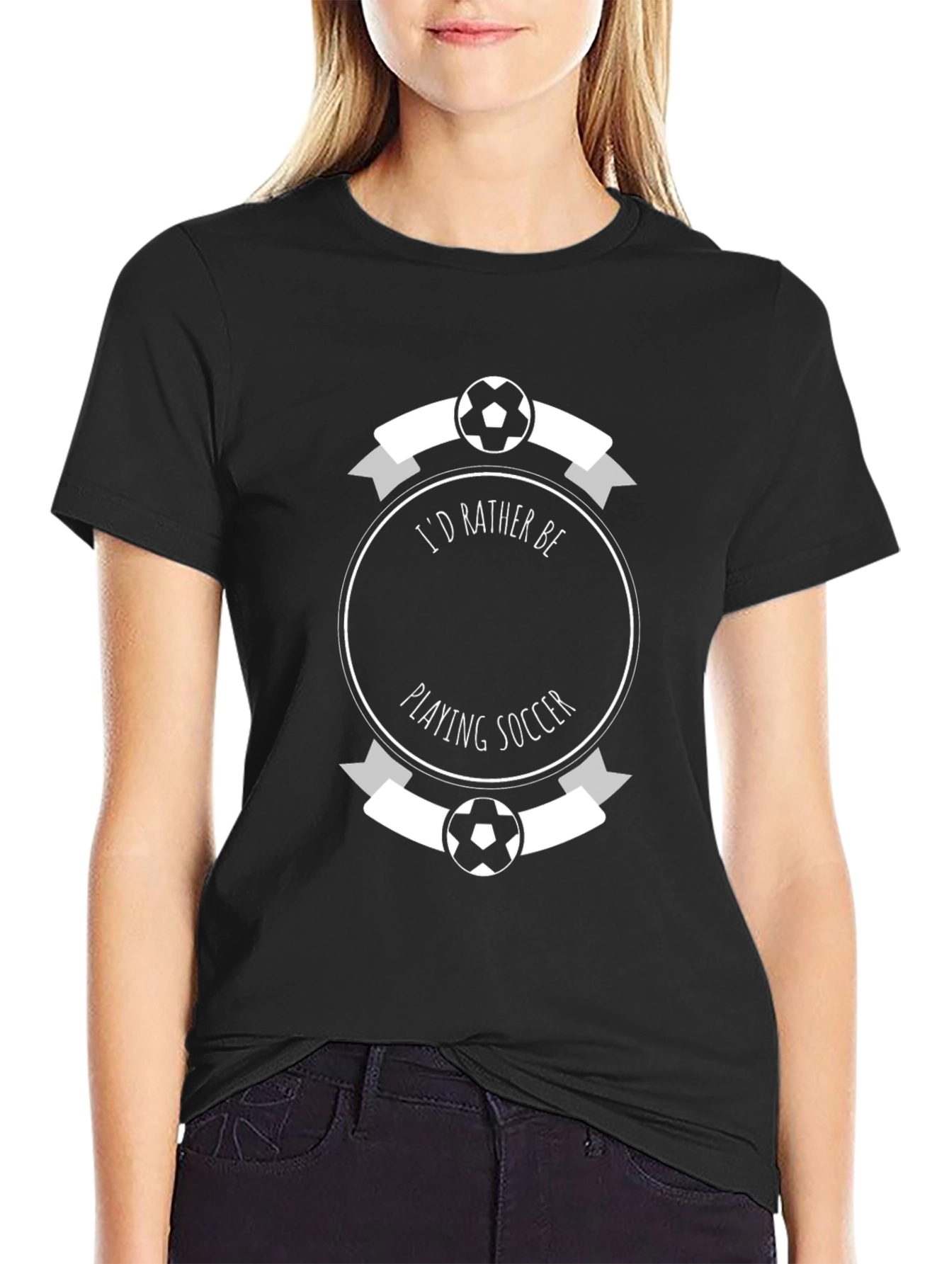 Soccer Player T-Shirt - Id Rather Be Playing