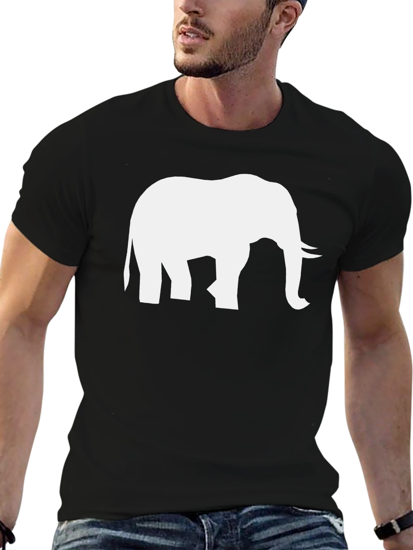 Elephant Graphic T-Shirt - Unisex Crew Neck