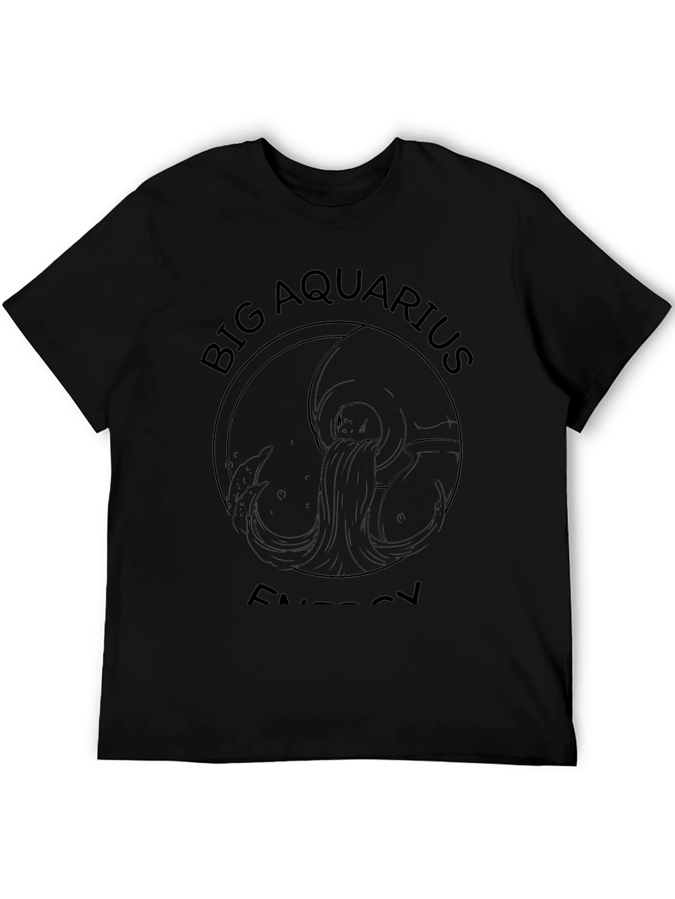 Big Aquarius Energy Graphic Tee - Black
