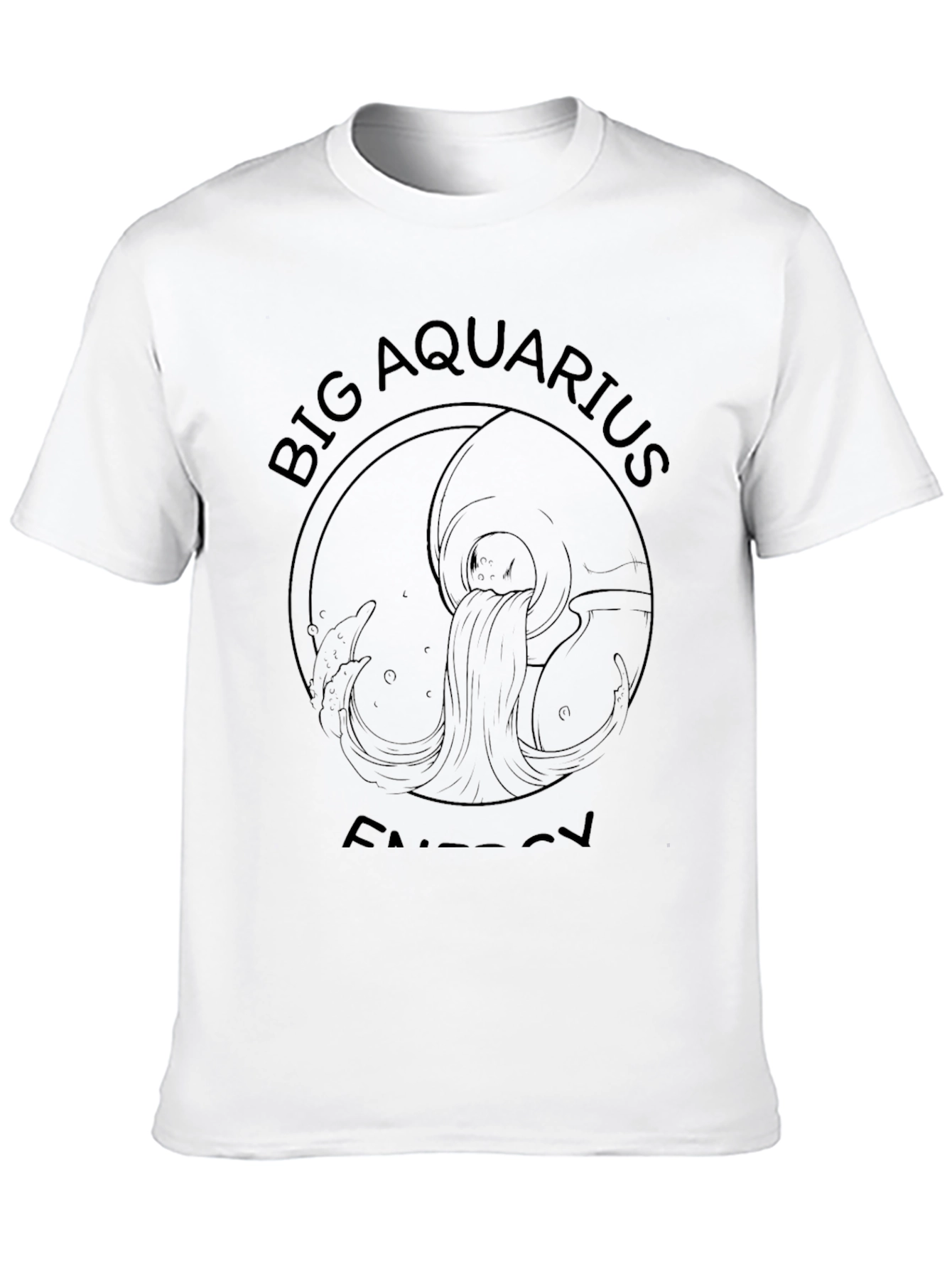 Big Aquarius Energy Graphic Tee - Black