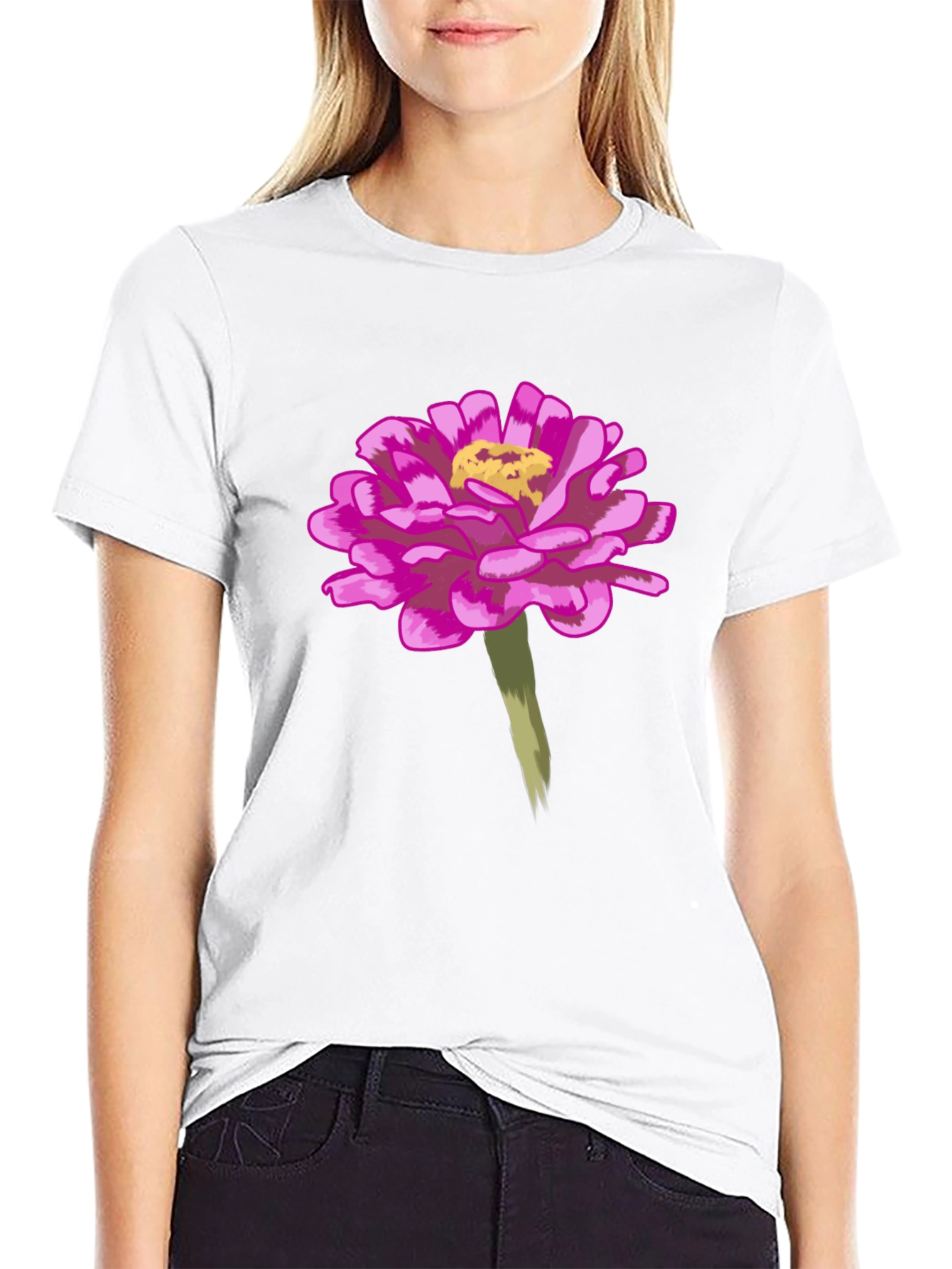 Floral T-Shirt - Pink Flower Graphic Tee