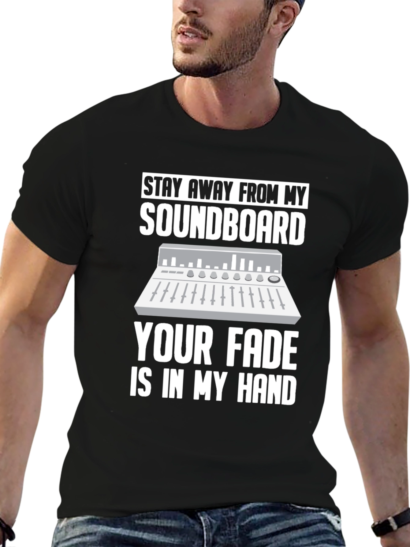 Soundboard DJ Black T-Shirt - Fade In My Hand