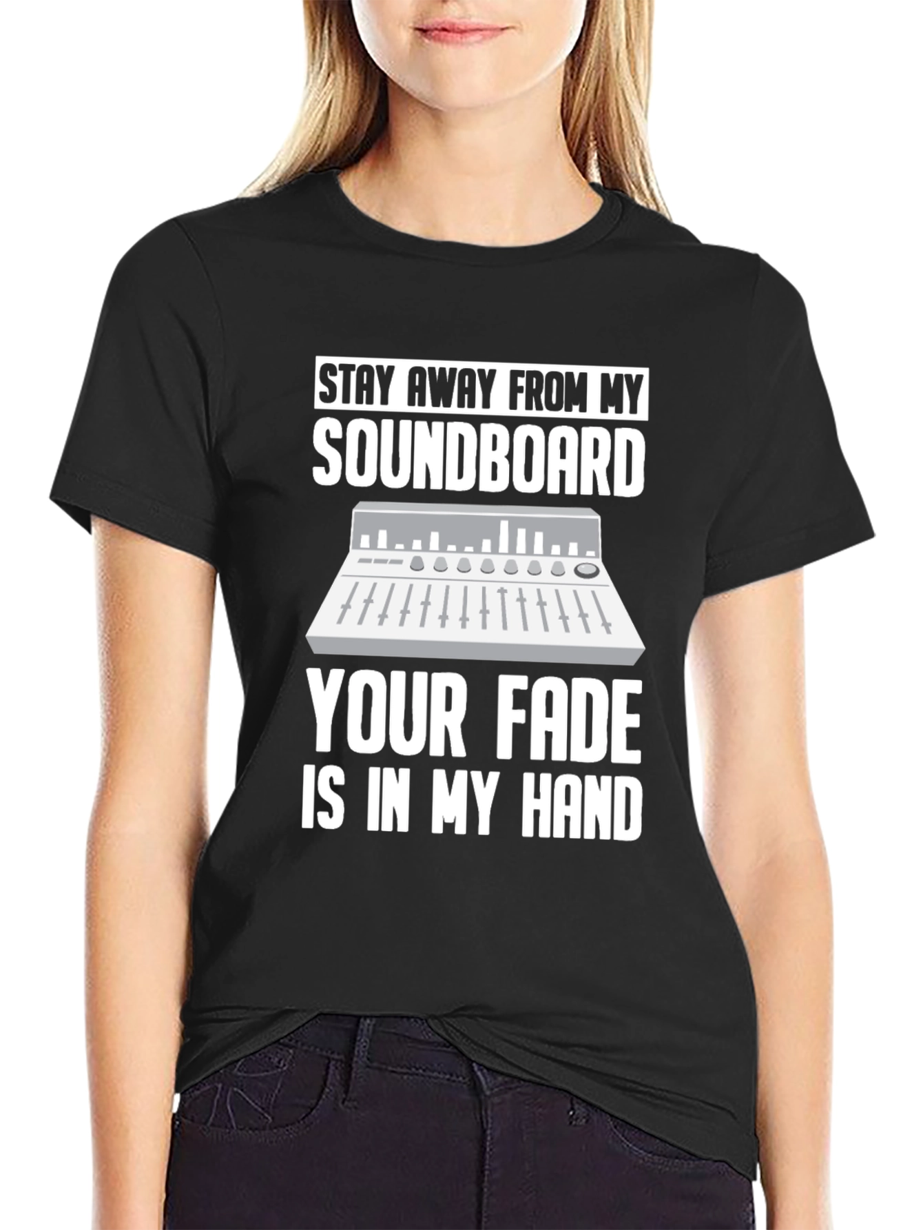 Soundboard DJ Black T-Shirt - Fade In My Hand