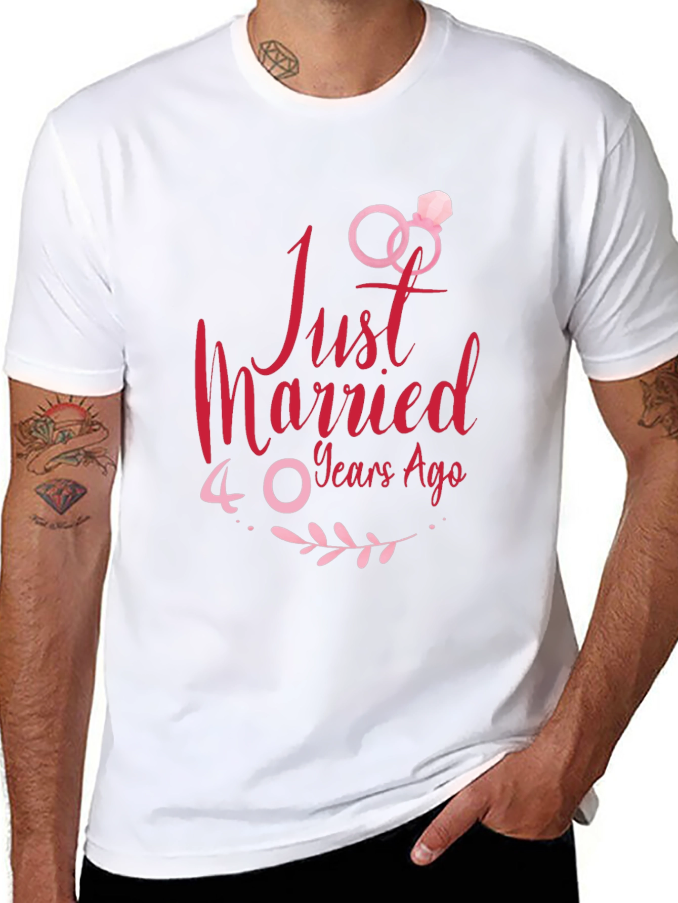 Just Married 40 Years Ago Anniversary T-Shirt