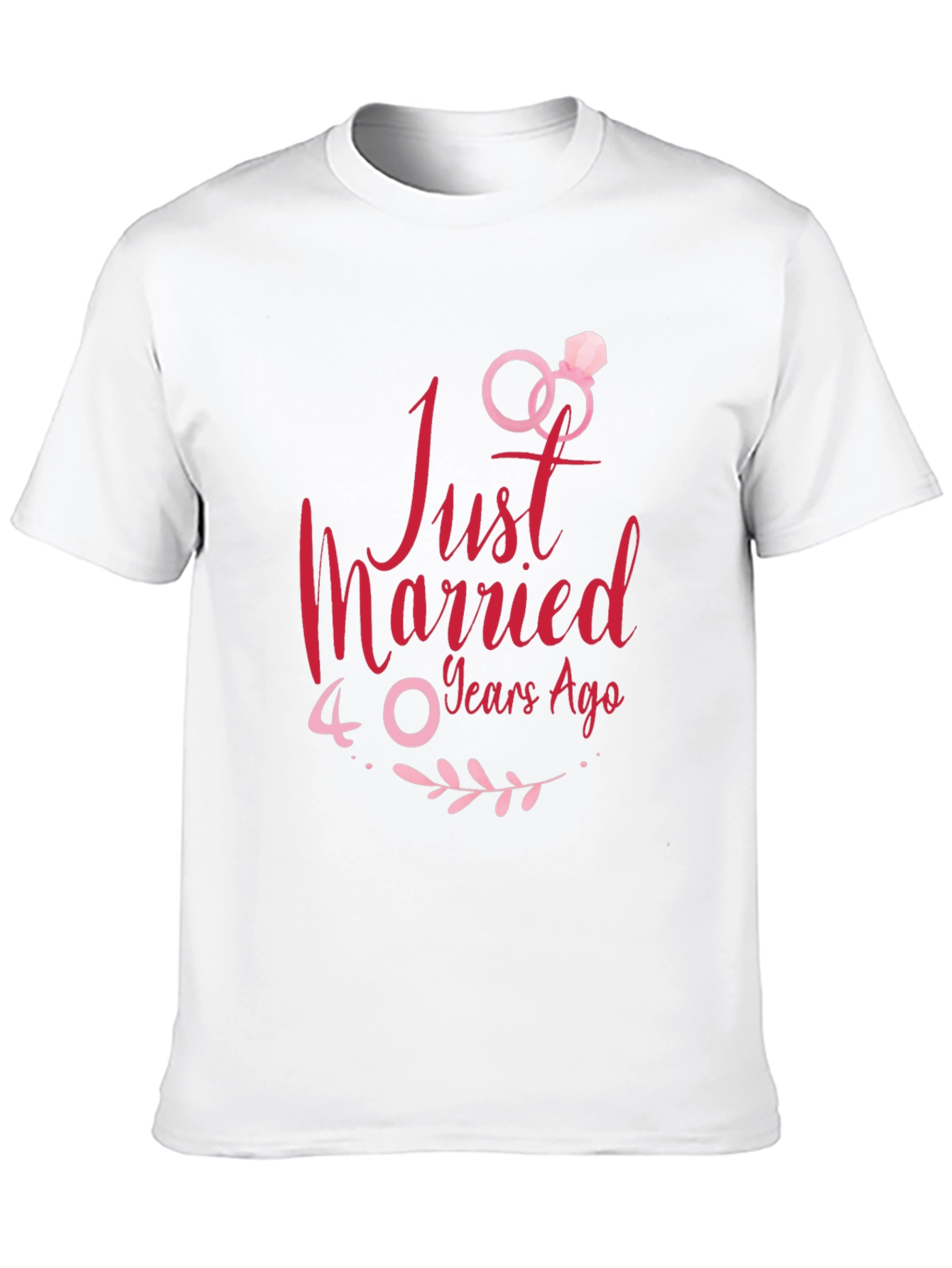 Just Married 40 Years Ago Anniversary T-Shirt