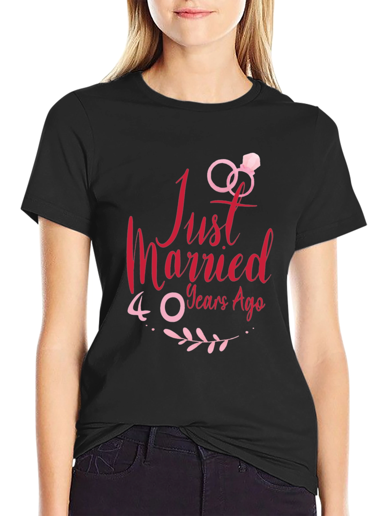 Just Married 40 Years Ago Anniversary T-Shirt