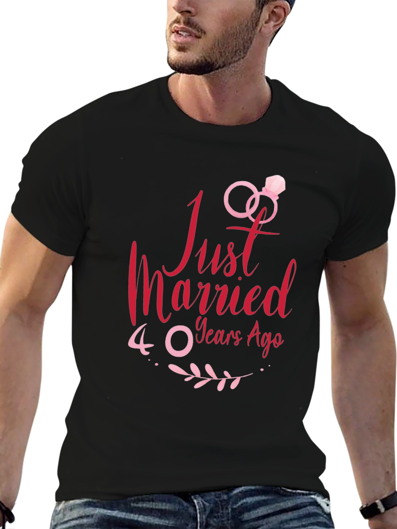 Just Married 40 Years Ago Anniversary T-Shirt