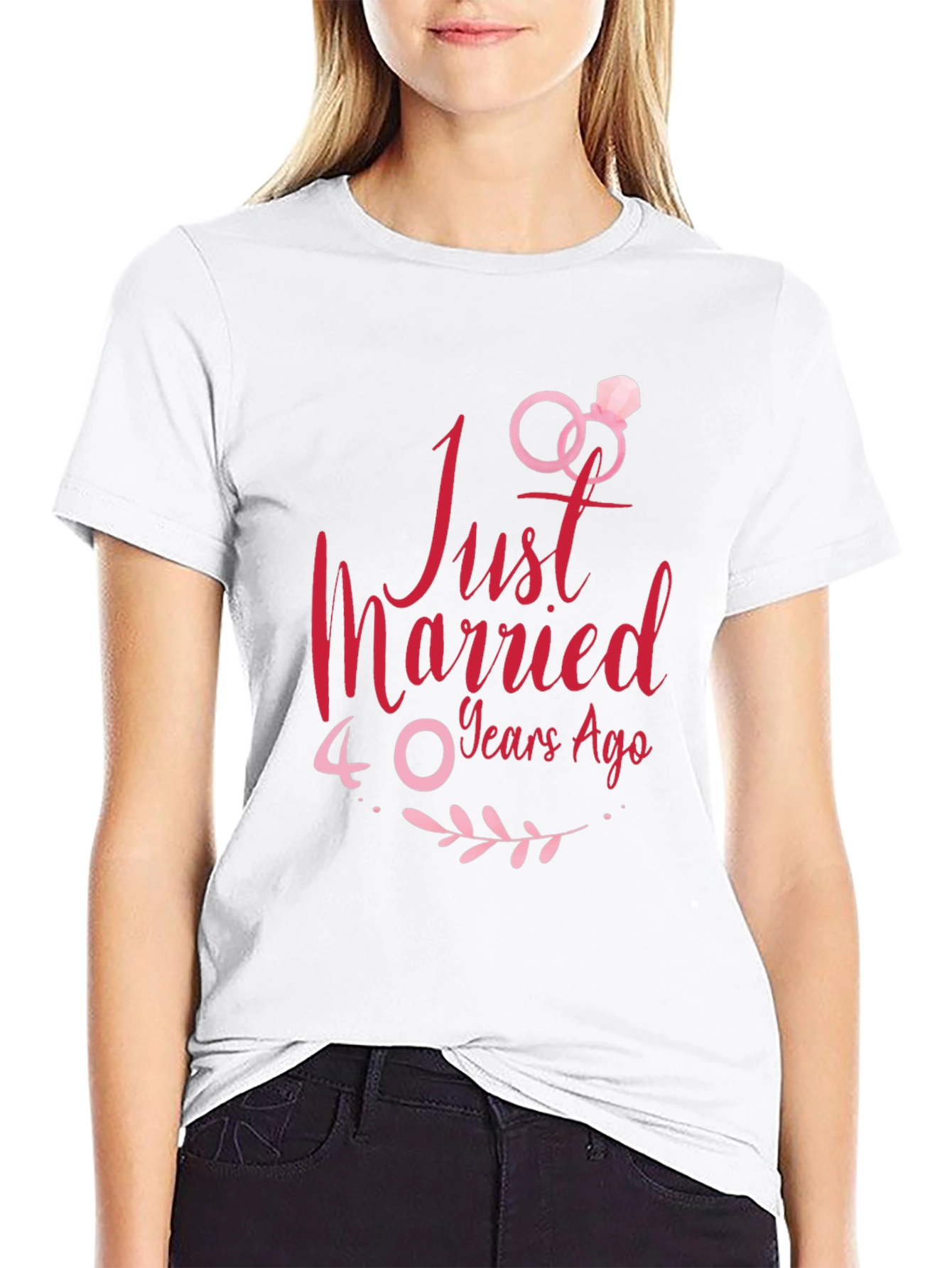 Just Married 40 Years Ago Anniversary T-Shirt
