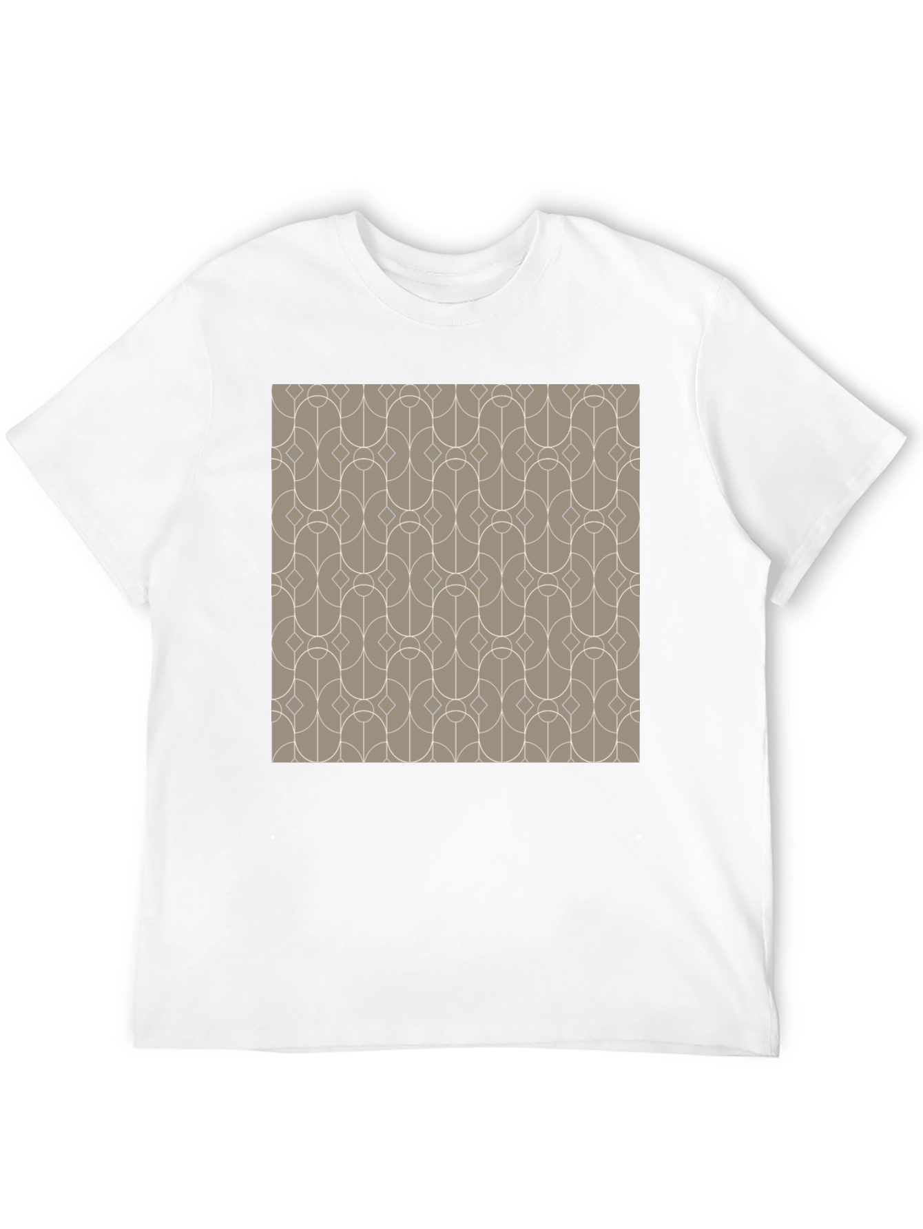 Retro Geometric Pattern Black T-Shirt