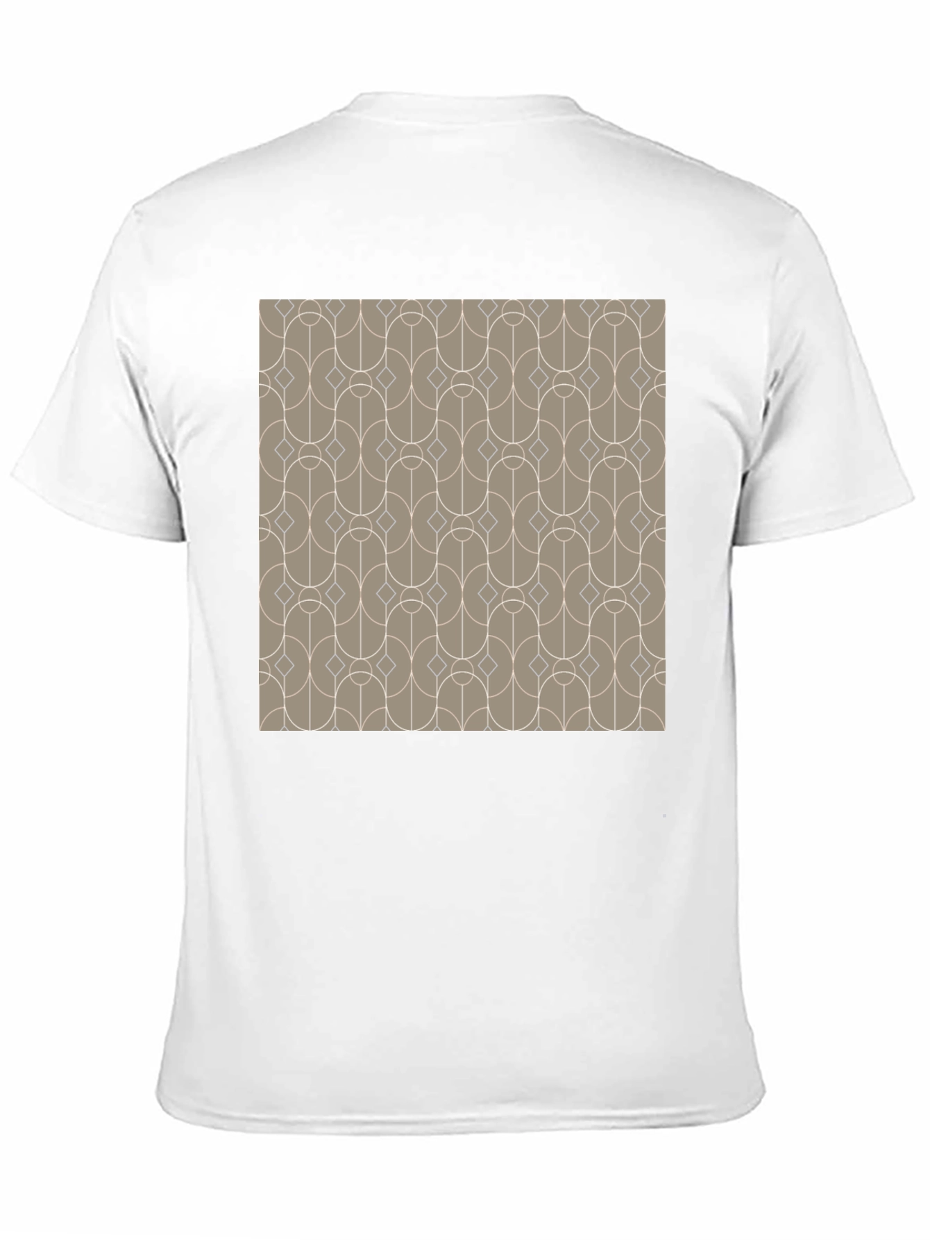 Retro Geometric Pattern Black T-Shirt