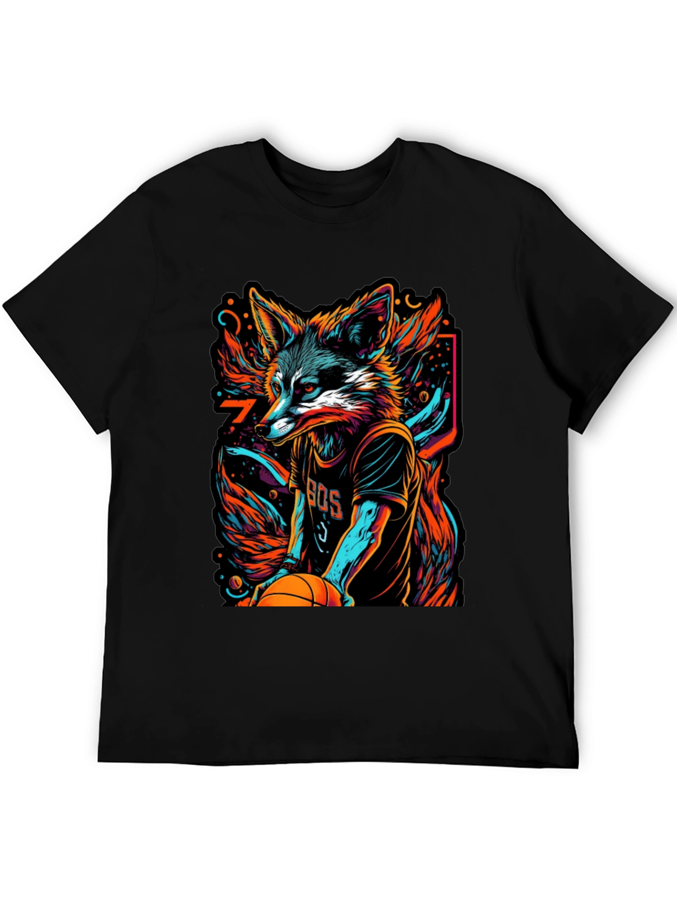 Fox Basketball Graphic Tee - Mens Black T-Shirt