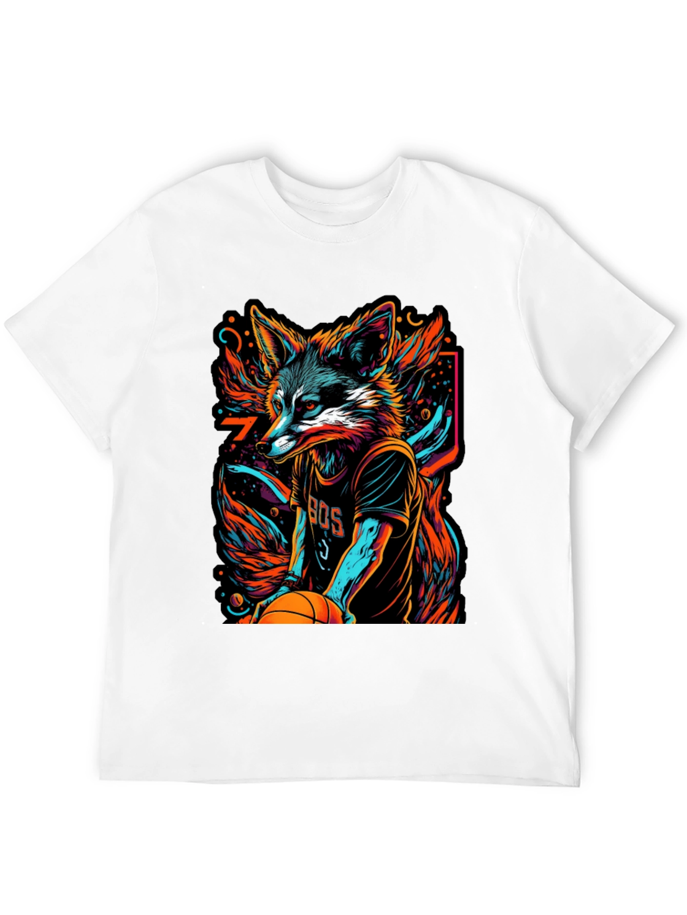 Fox Basketball Graphic Tee - Mens Black T-Shirt