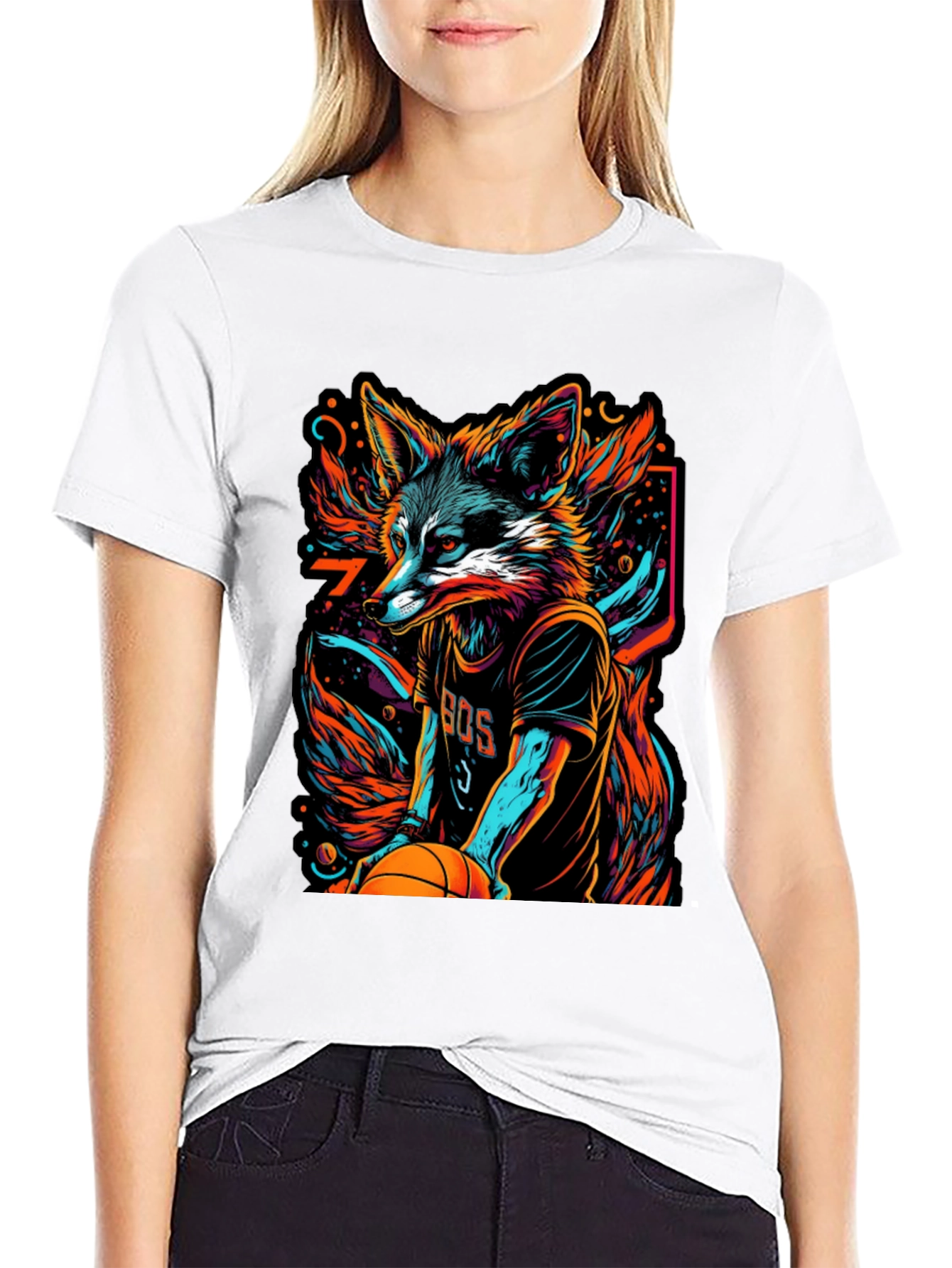 Fox Basketball Graphic Tee - Mens Black T-Shirt