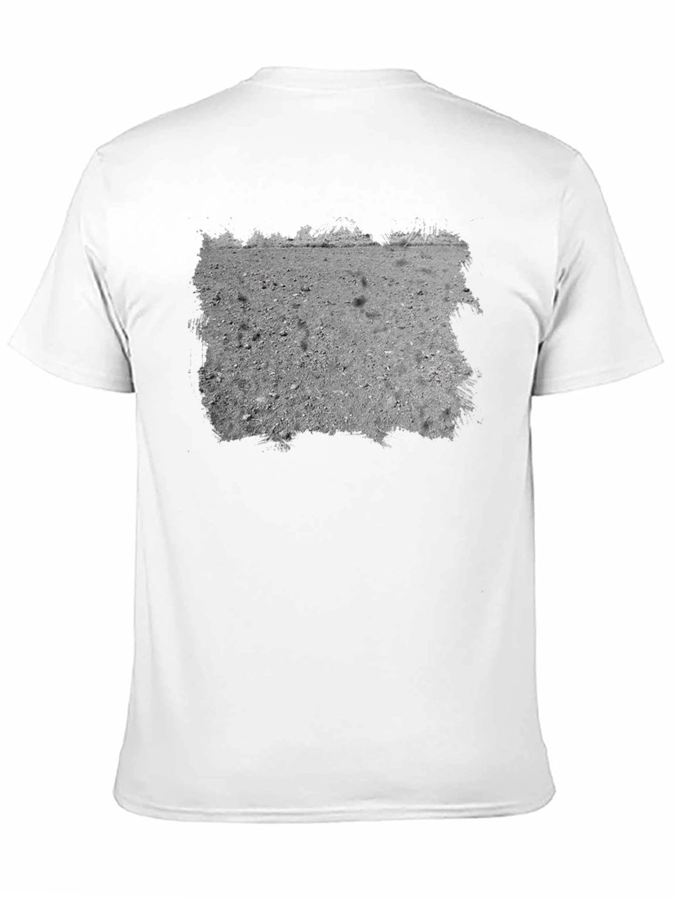 Lunar Surface Graphic Tee - Black Cotton Casual Shirt