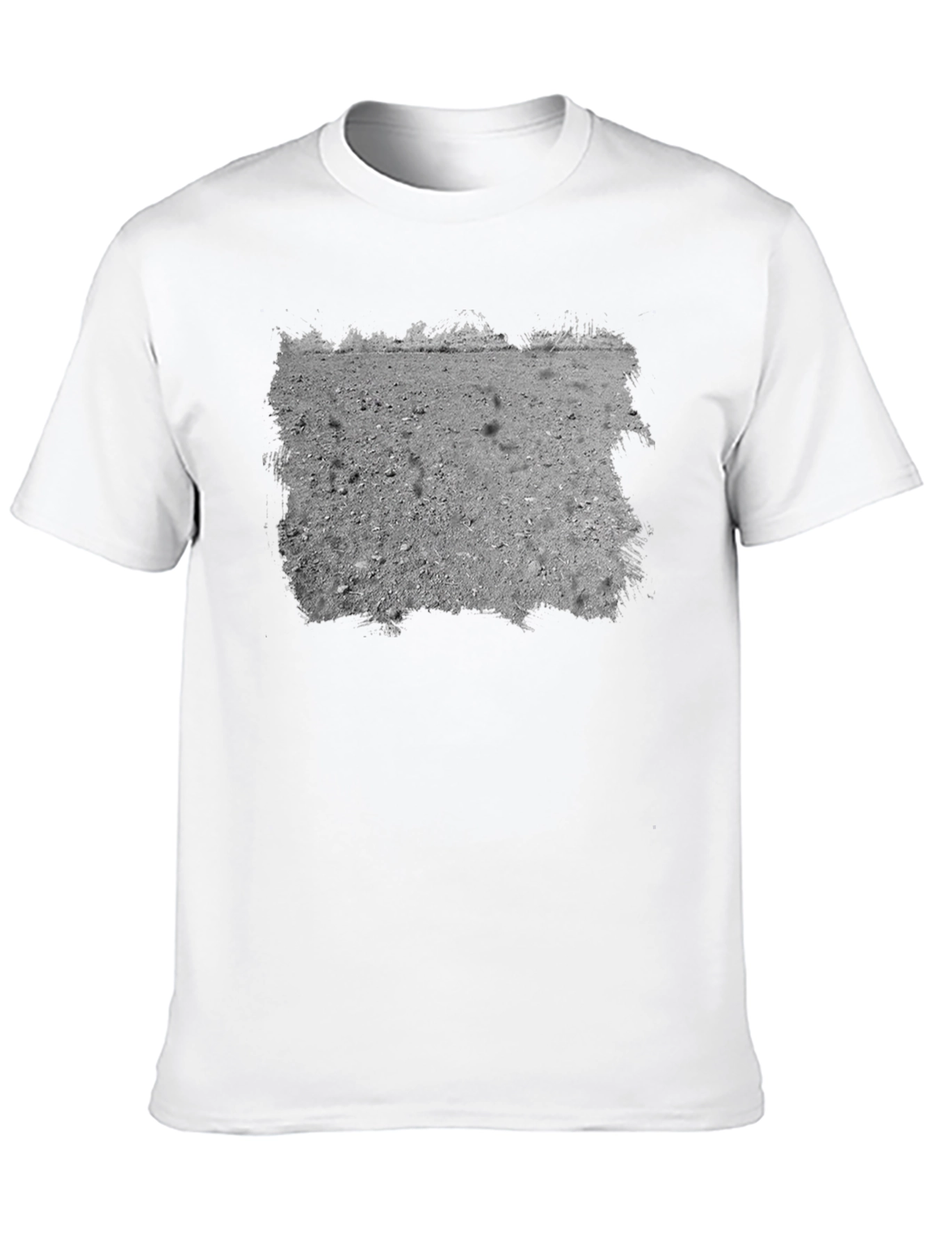 Lunar Surface Graphic Tee - Black Cotton Casual Shirt